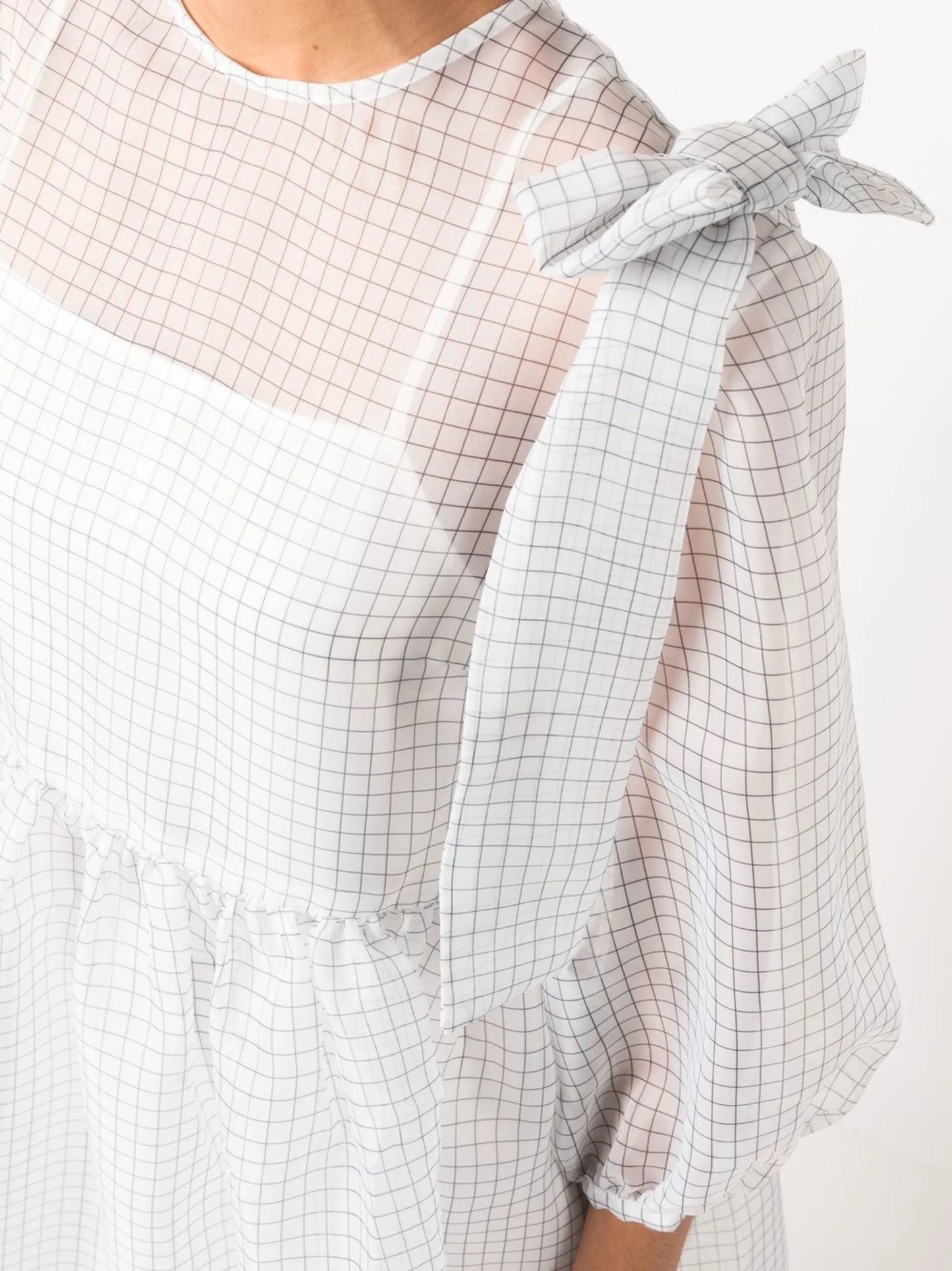 bow-detail short-sleeve dress