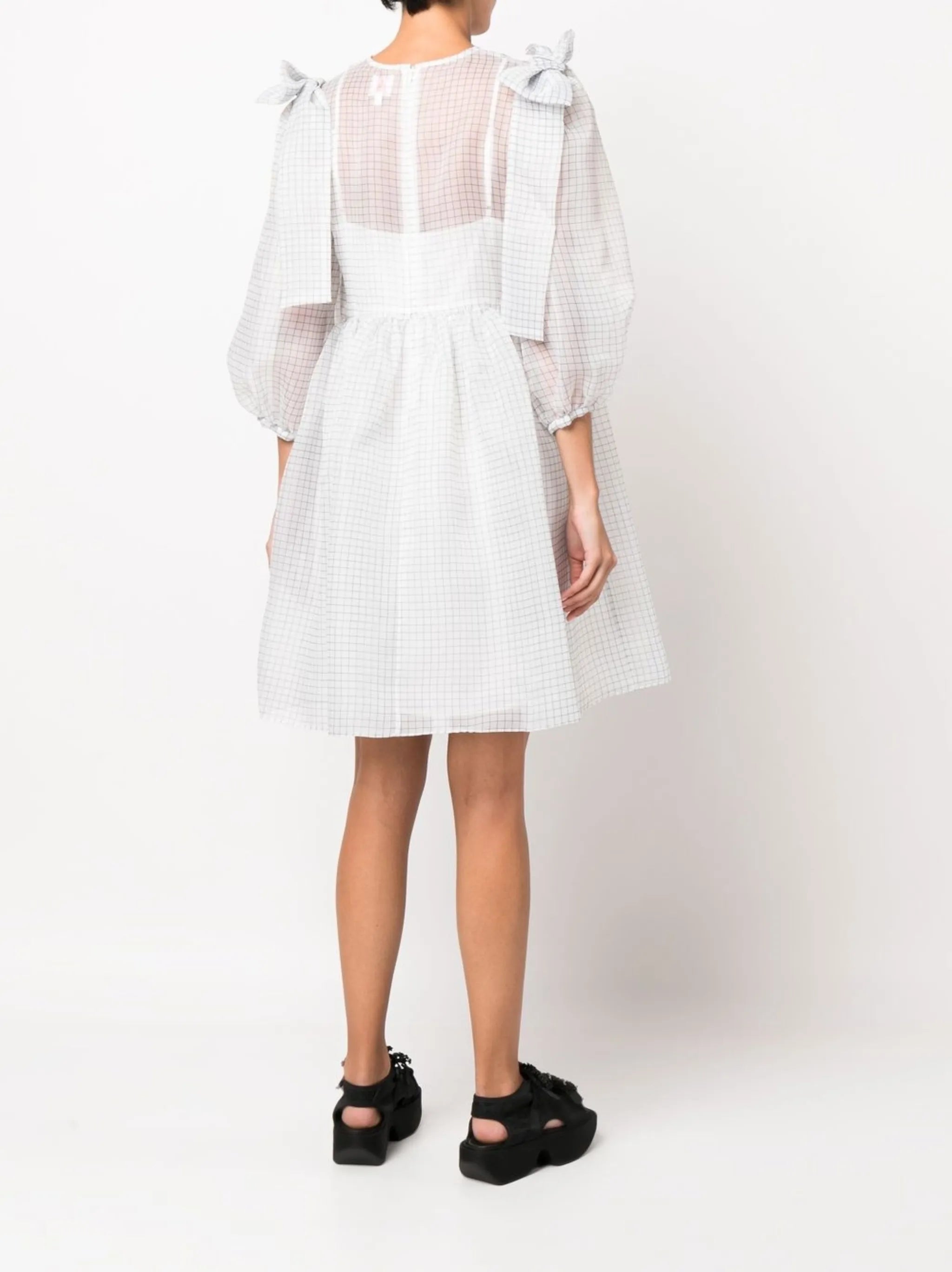 bow-detail short-sleeve dress