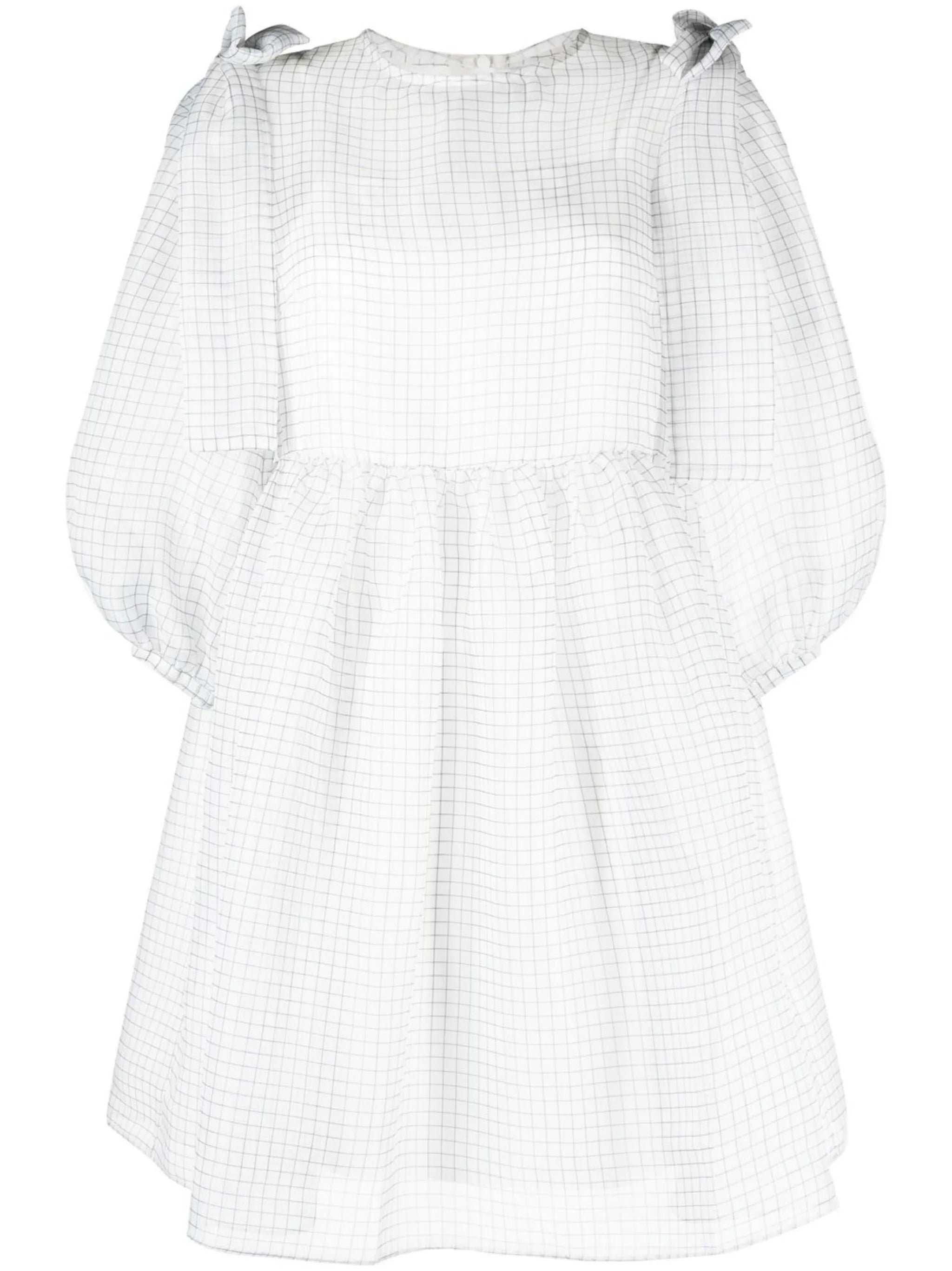 bow-detail short-sleeve dress
