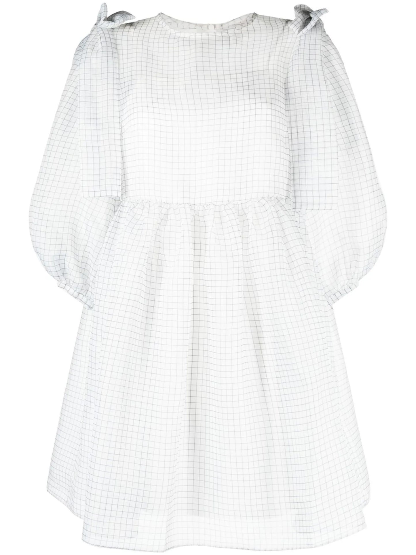 bow-detail short-sleeve dress