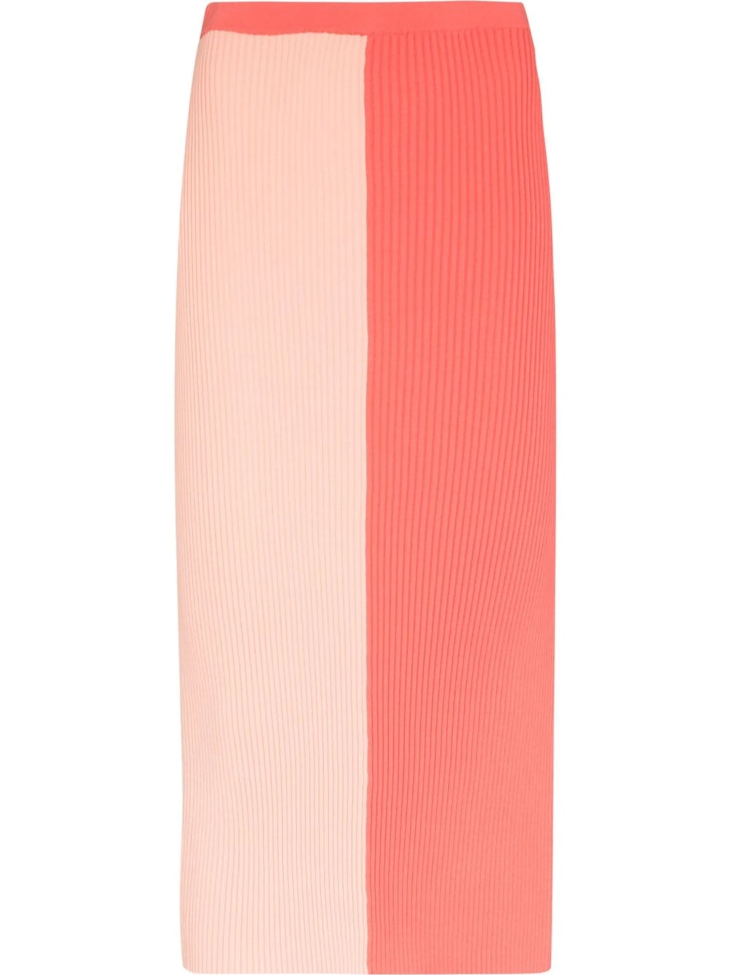 two-toned ribbed knit skirt