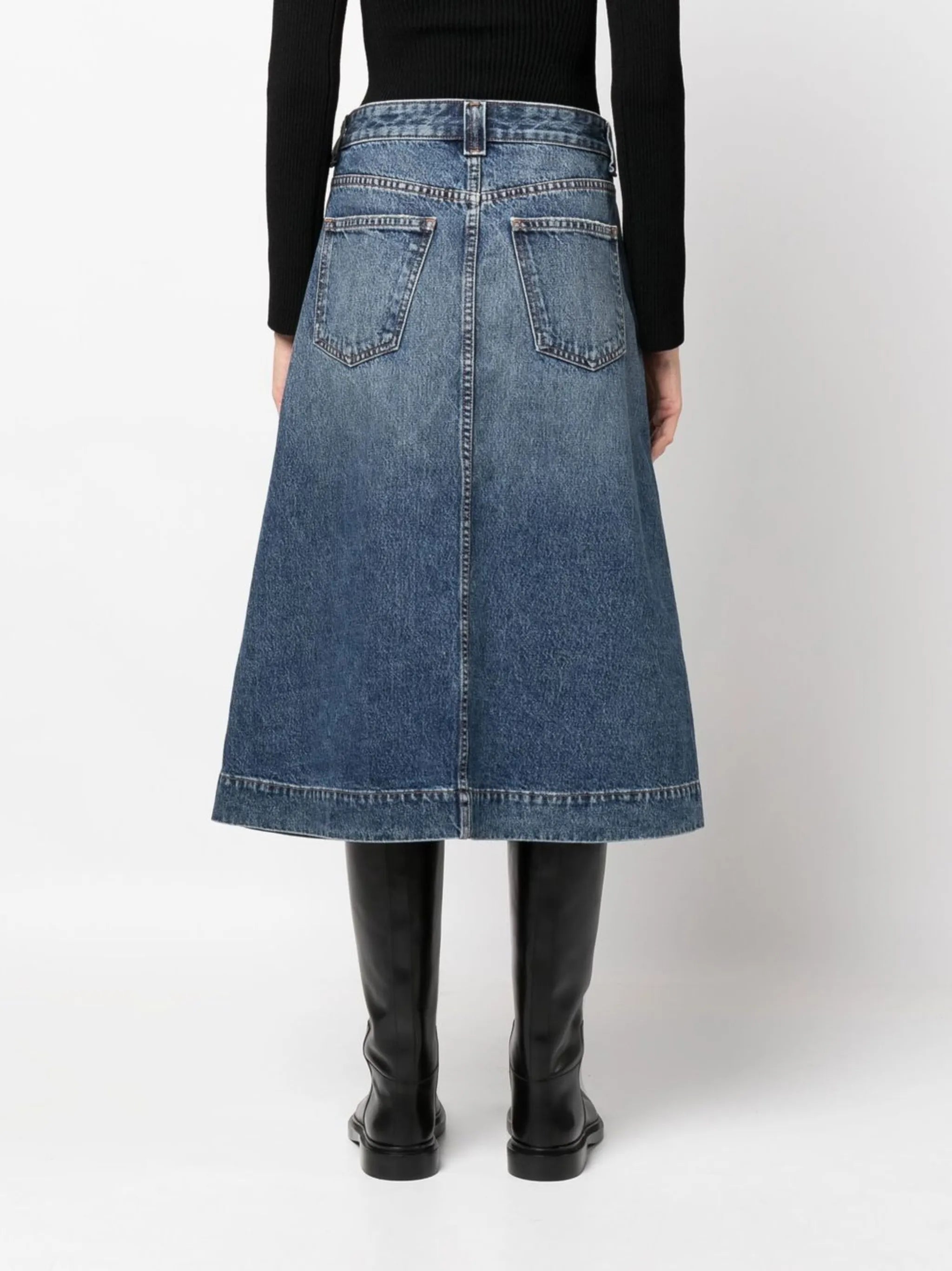 Charlene denim midi skirt