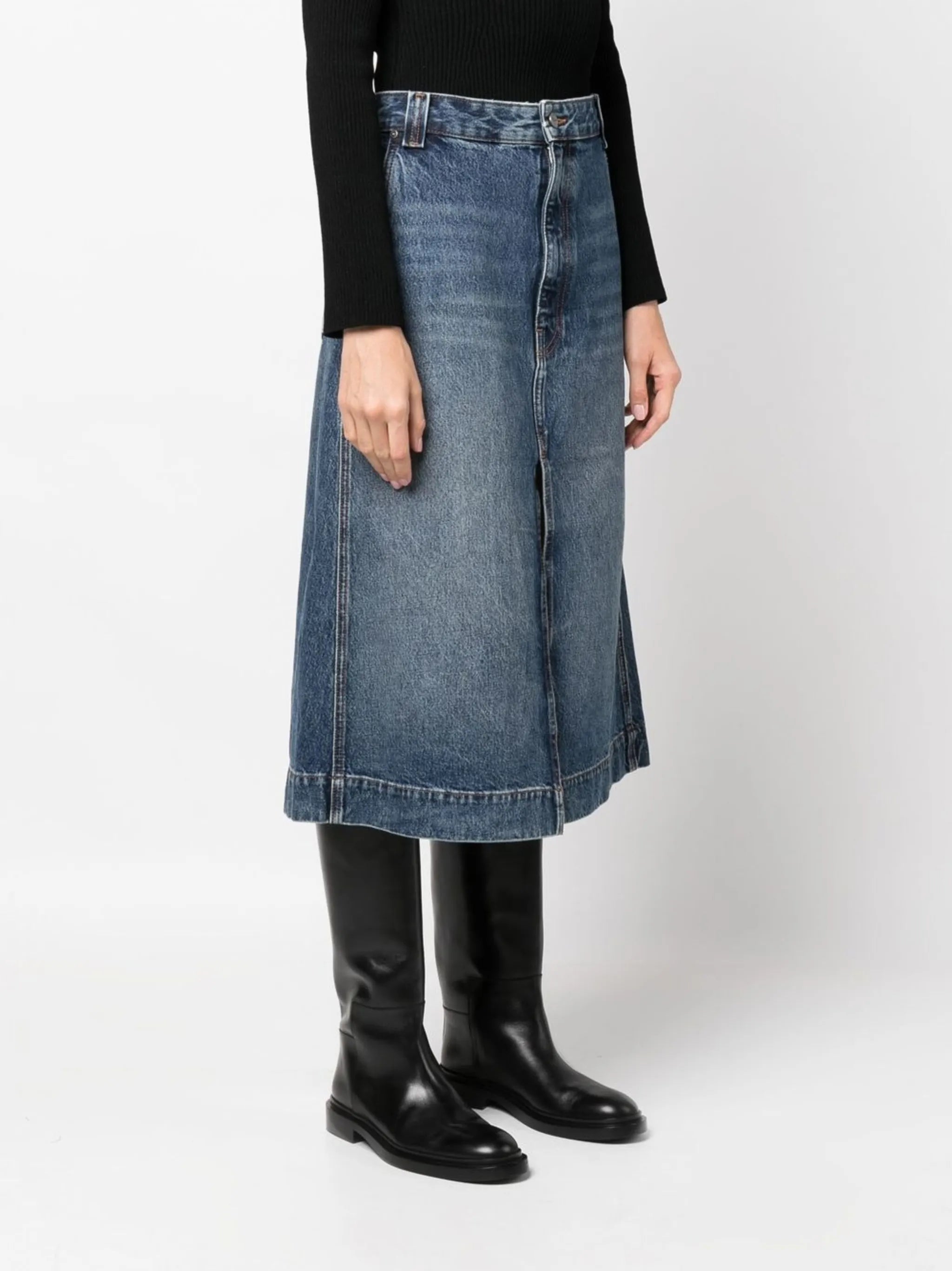 Charlene denim midi skirt