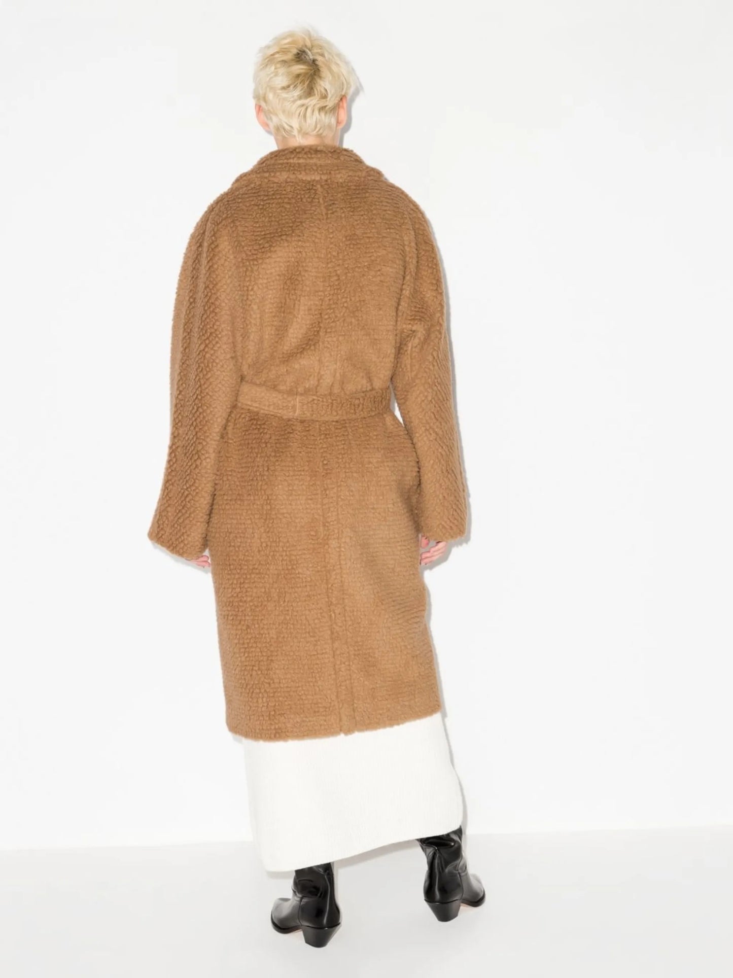 belted teddy coat