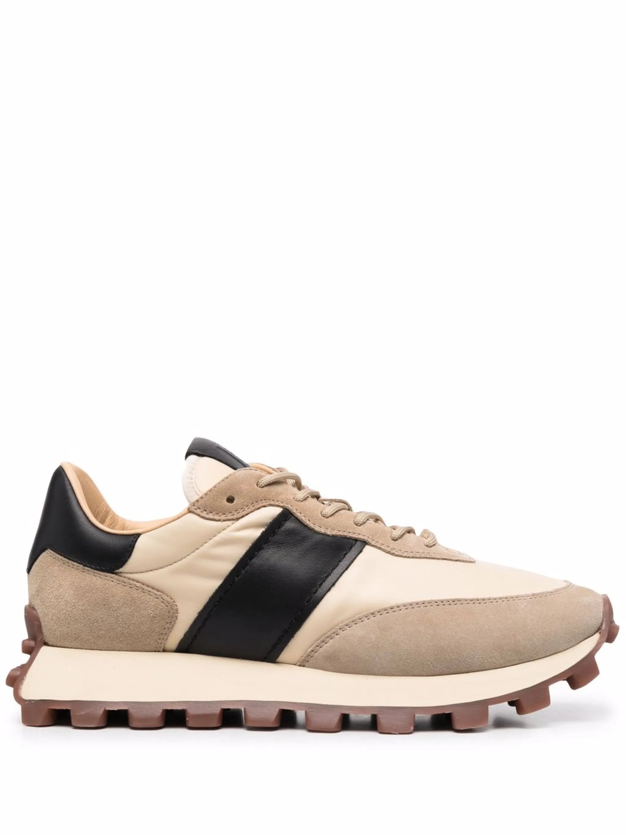panelled low top sneakers