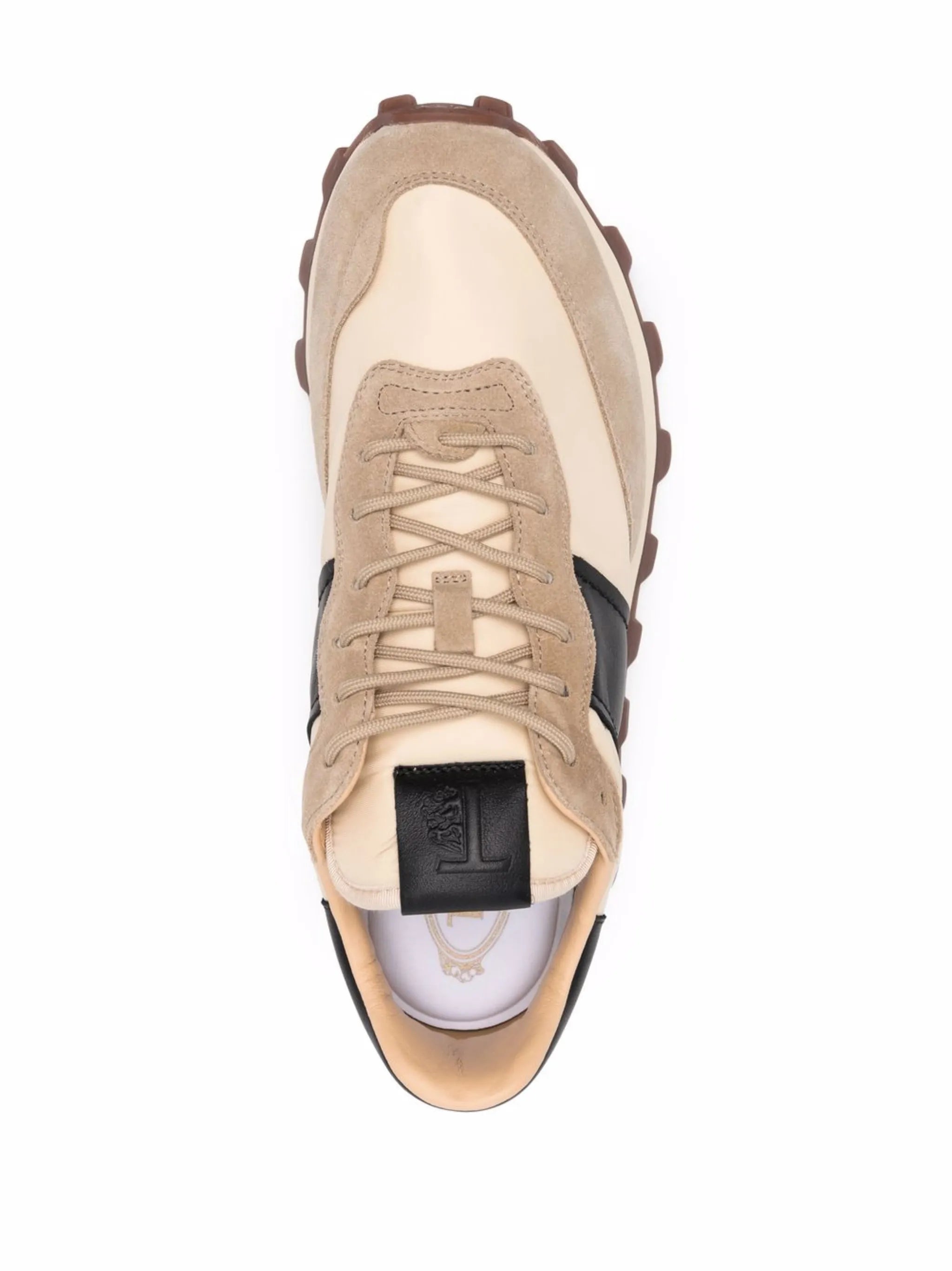 panelled low top sneakers