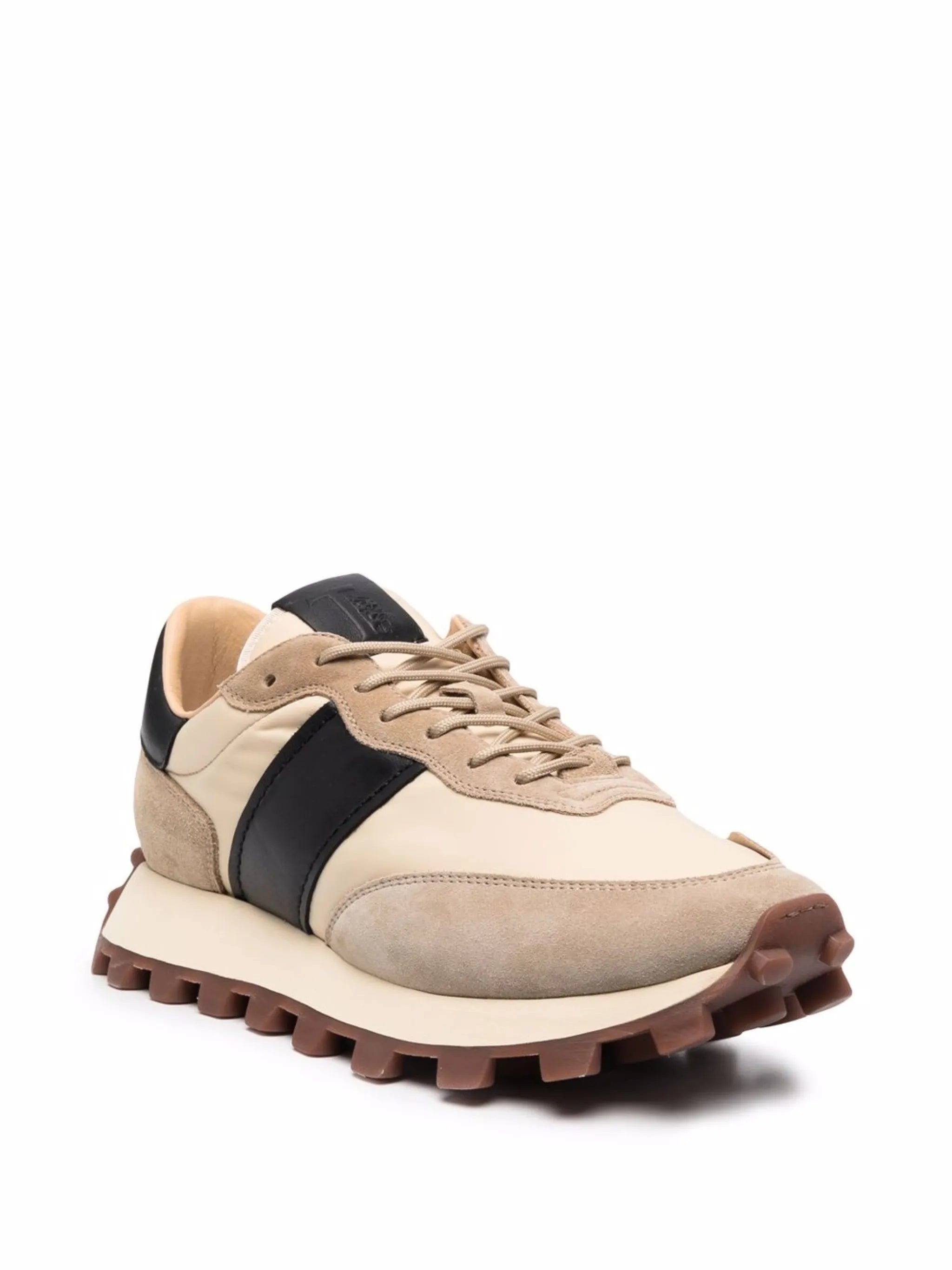 panelled low top sneakers