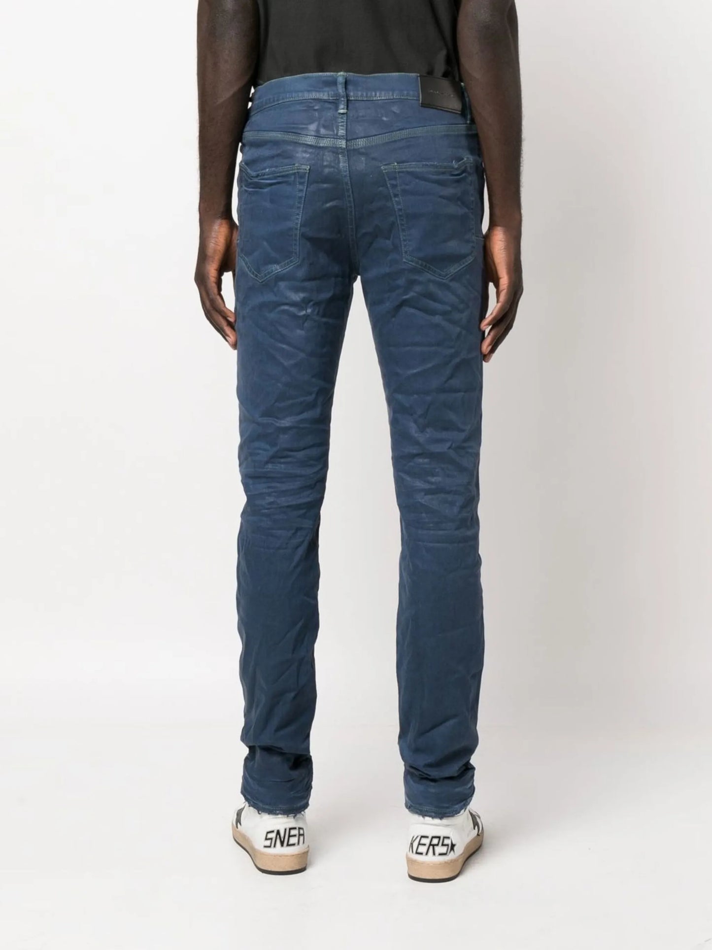distressed straight-leg jeans