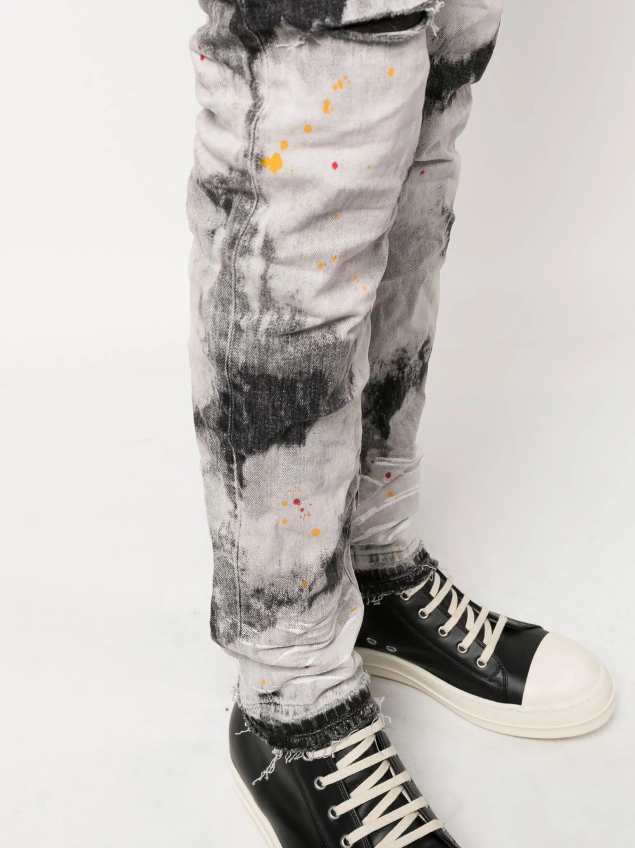 bleached tie-dye skinny jeans