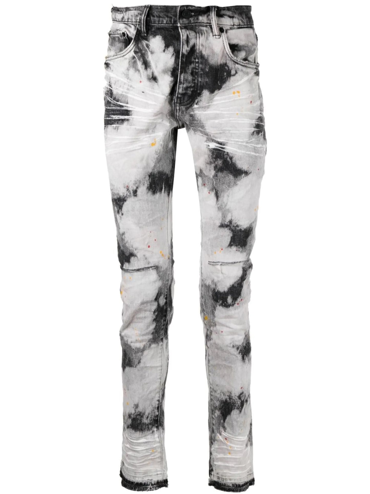 bleached tie-dye skinny jeans