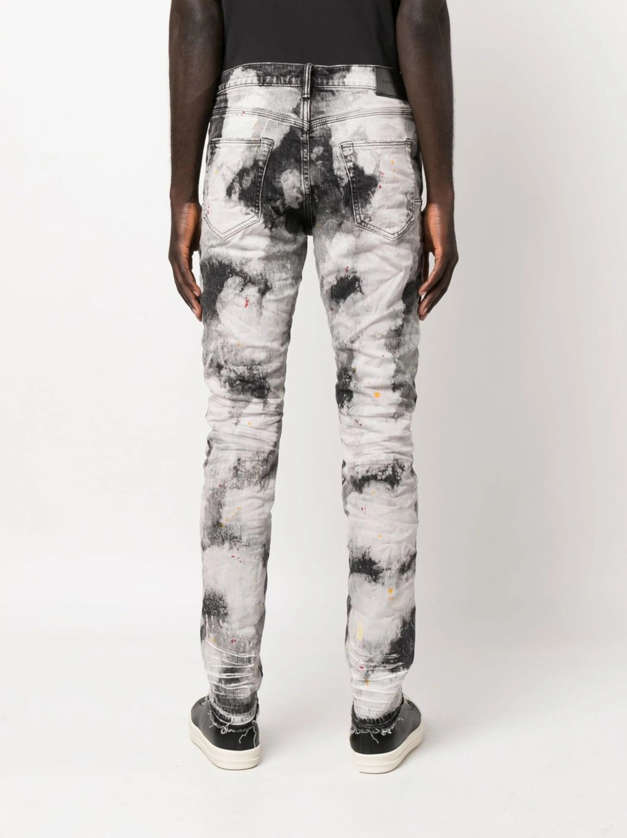 bleached tie-dye skinny jeans