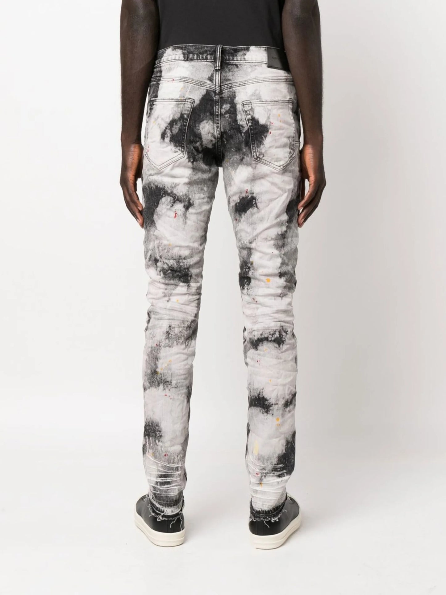 bleached tie-dye skinny jeans