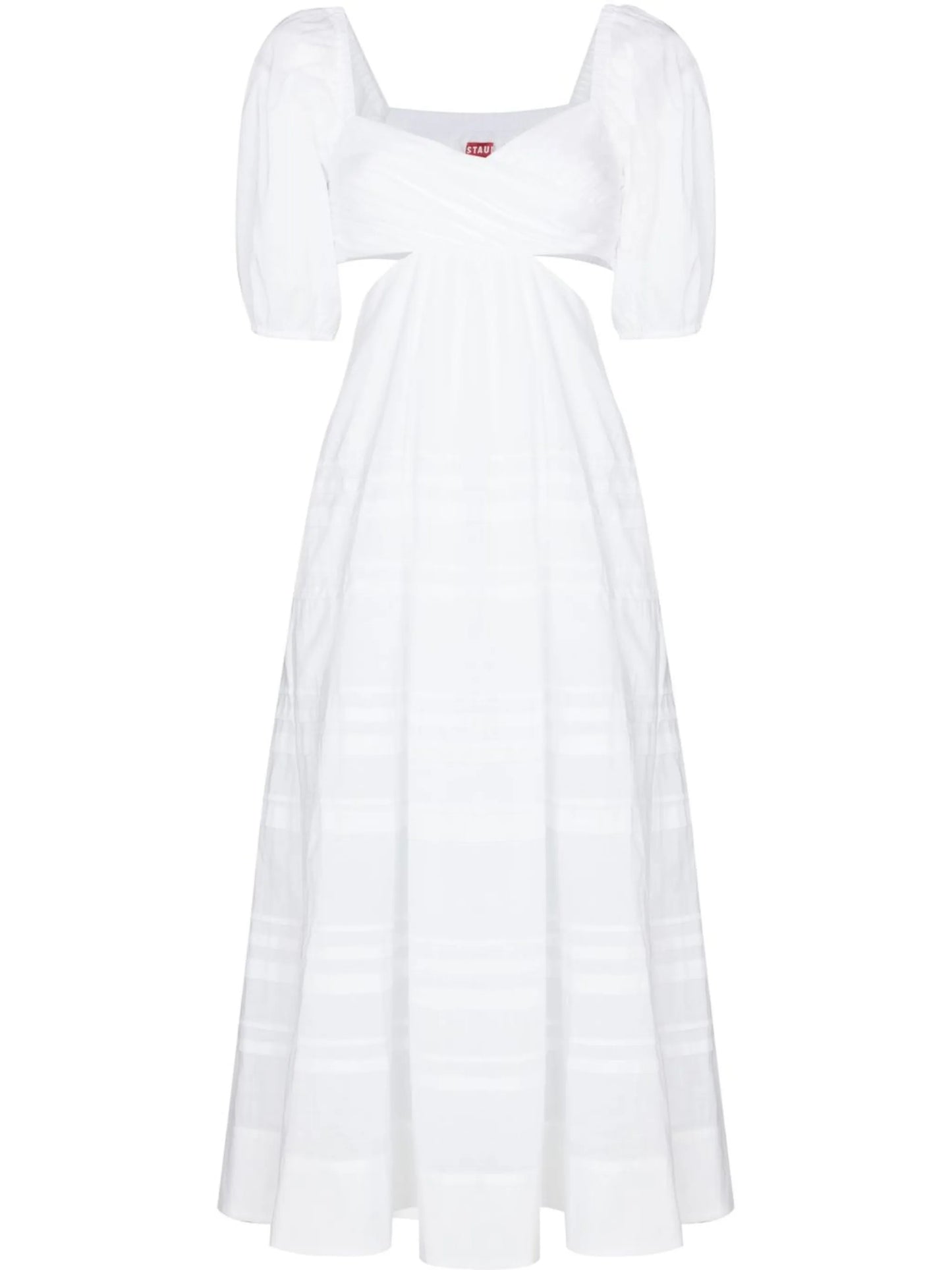 cut-out tiered midi dress