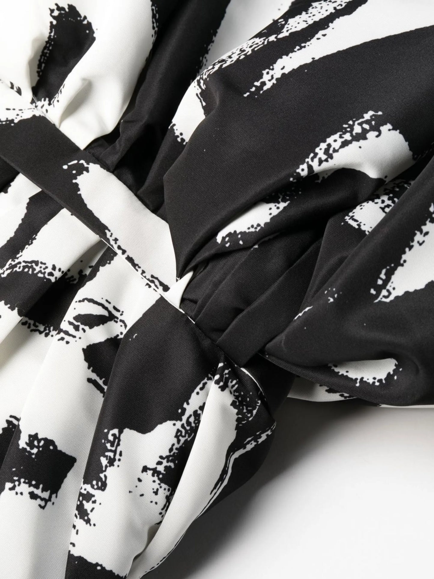 McQueen Graffiti print strapless dress