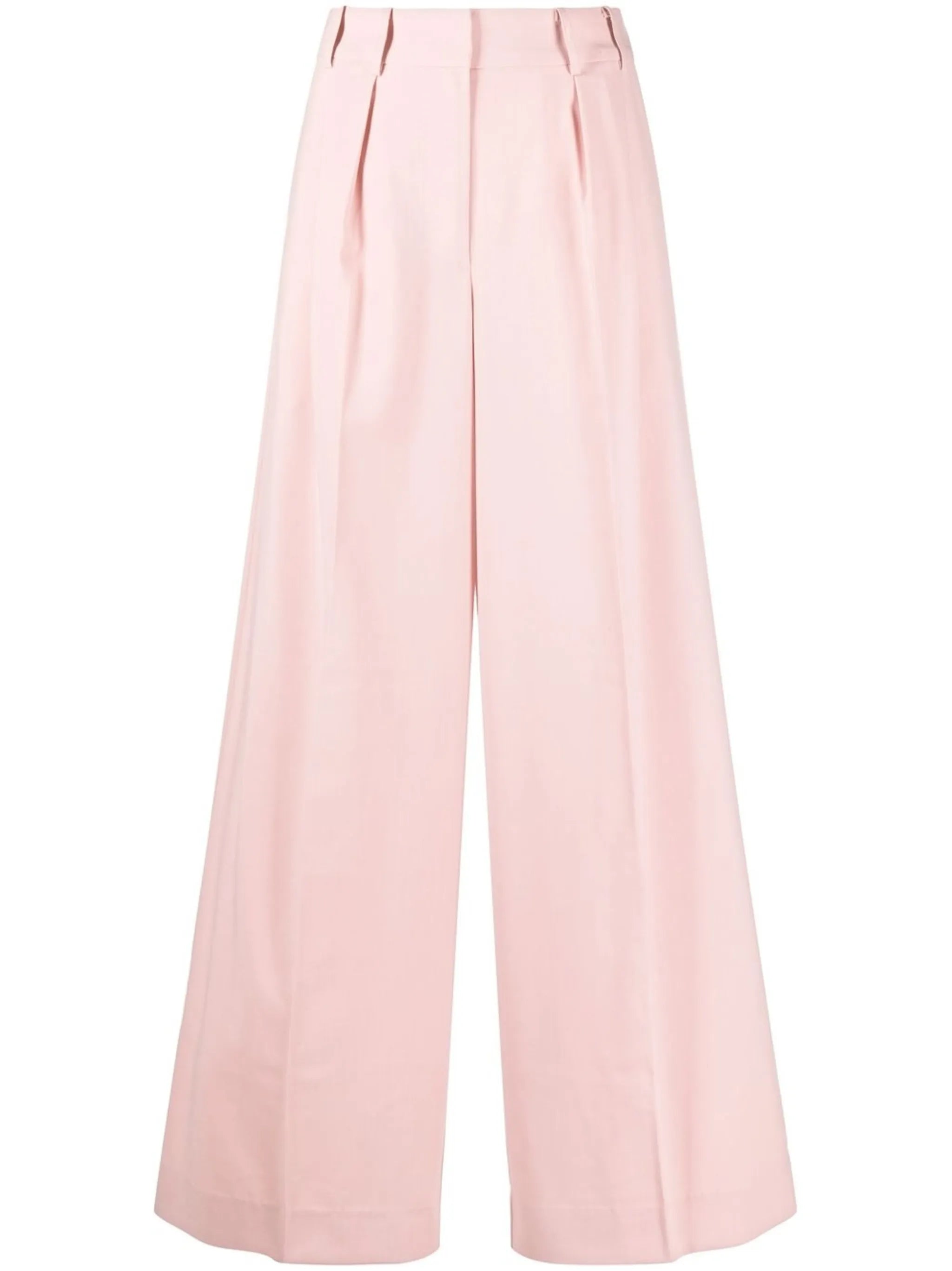 high-waist wide-leg trousers
