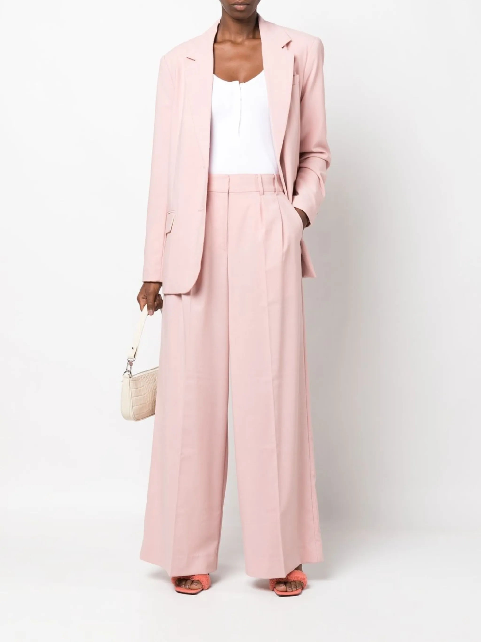 high-waist wide-leg trousers