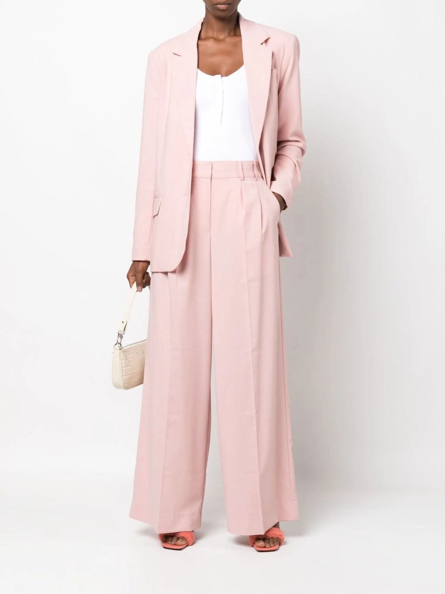 high-waist wide-leg trousers