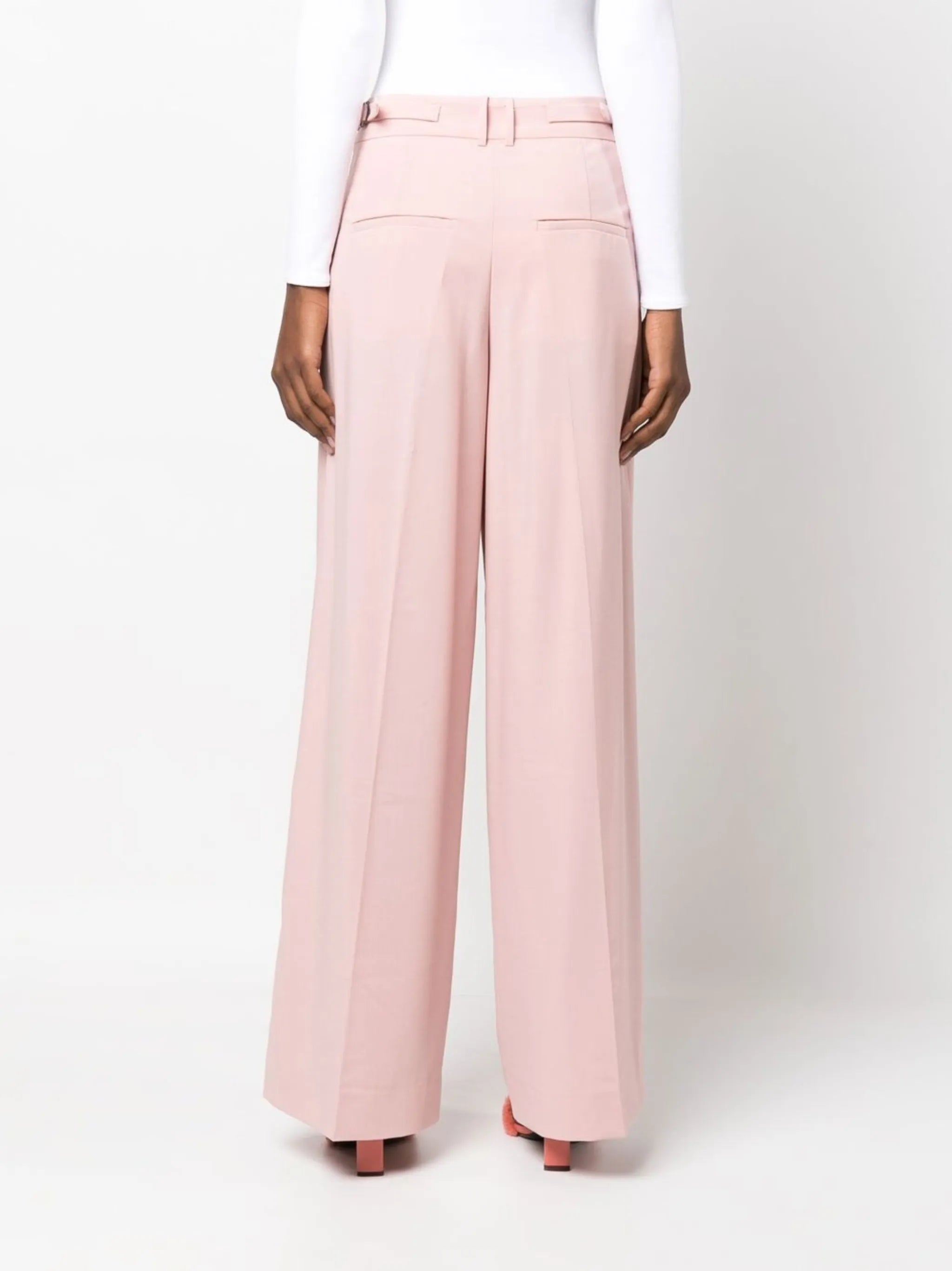 high-waist wide-leg trousers