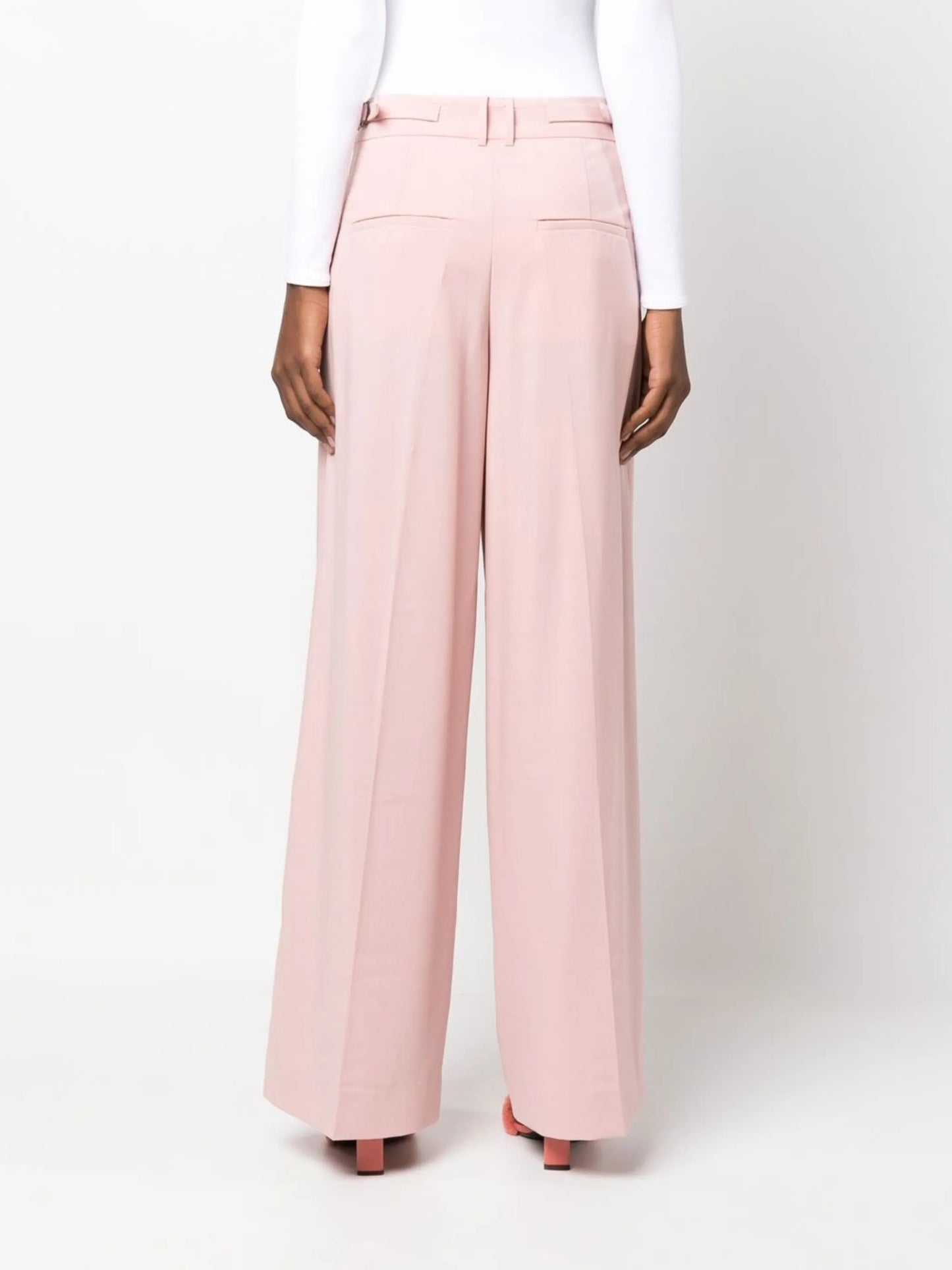 high-waist wide-leg trousers