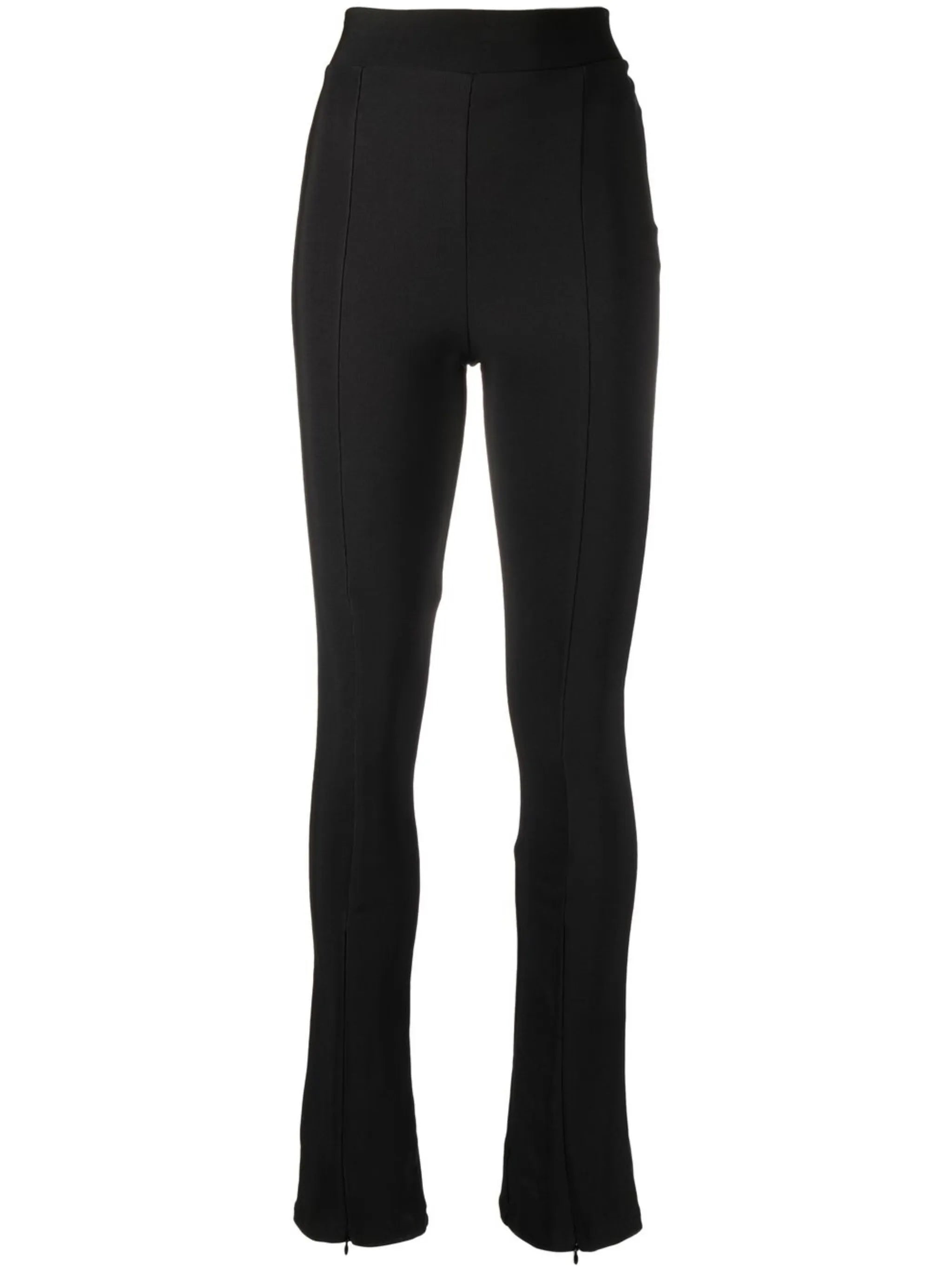 zip-ankle flared leggings