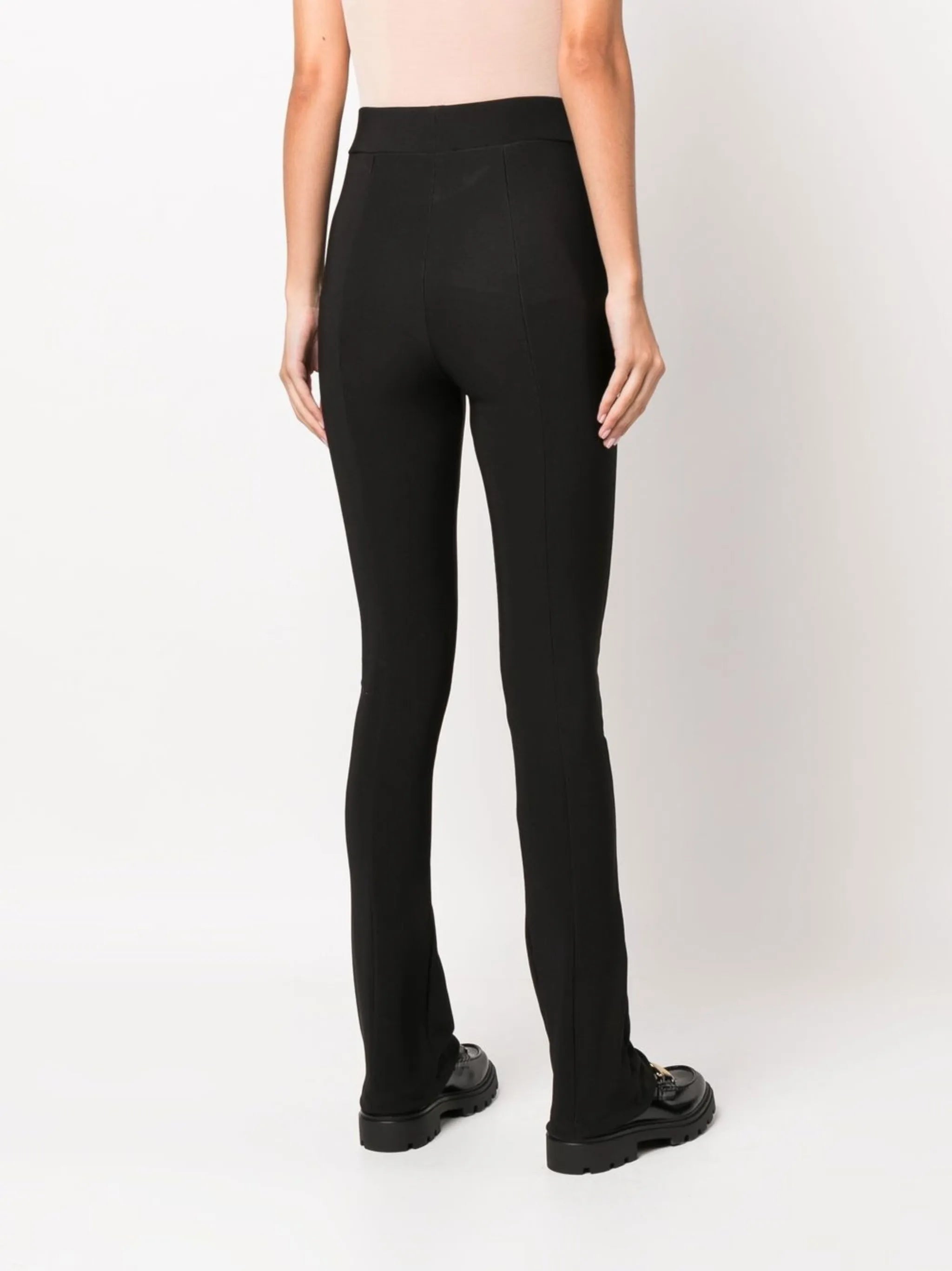 zip-ankle flared leggings