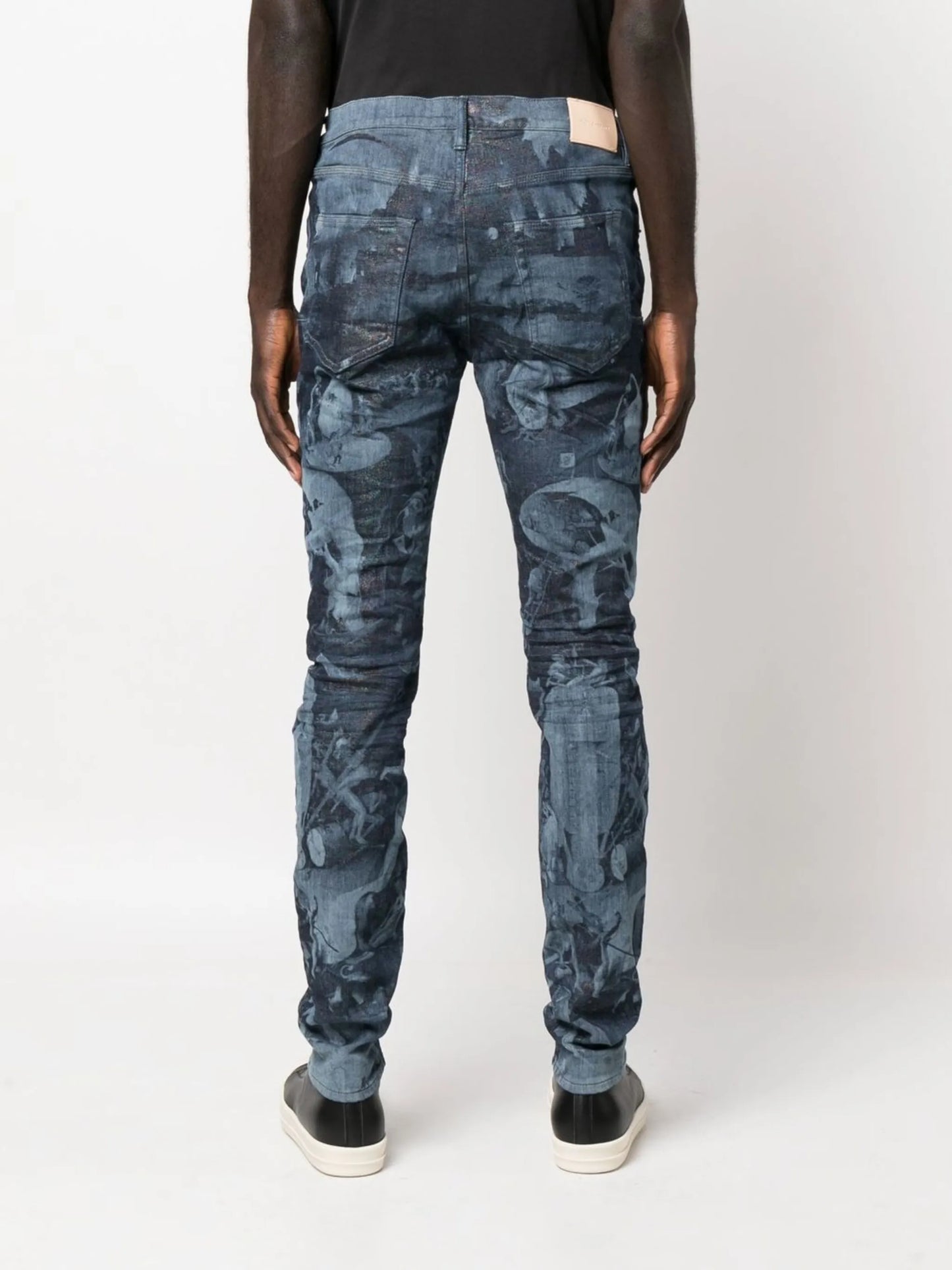 laser-print skinny jeans