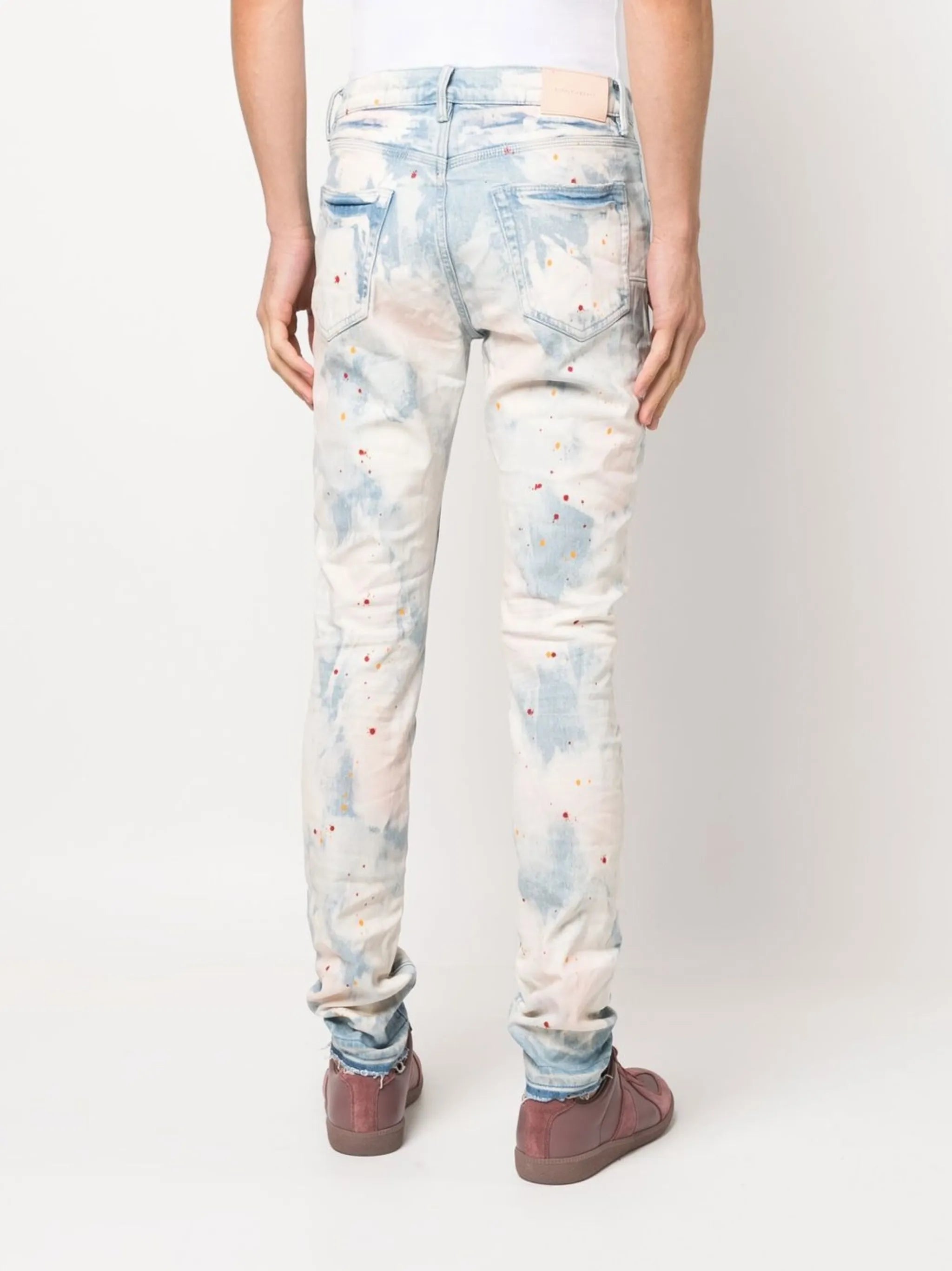 Light Faded Bleached Splatter jeans