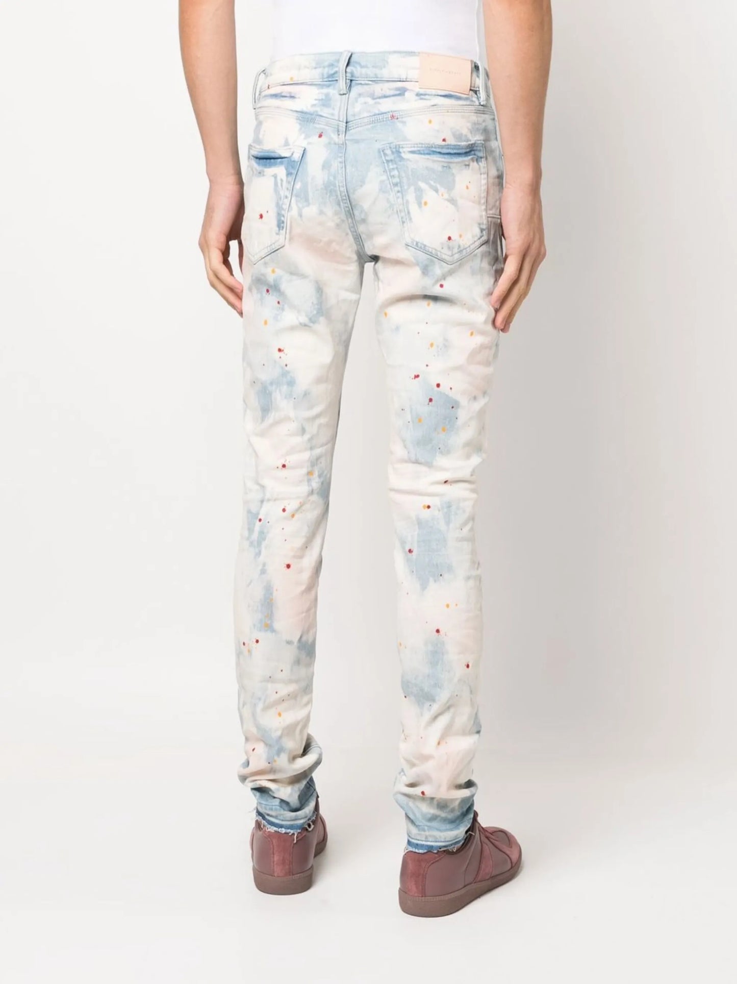 Light Faded Bleached Splatter jeans