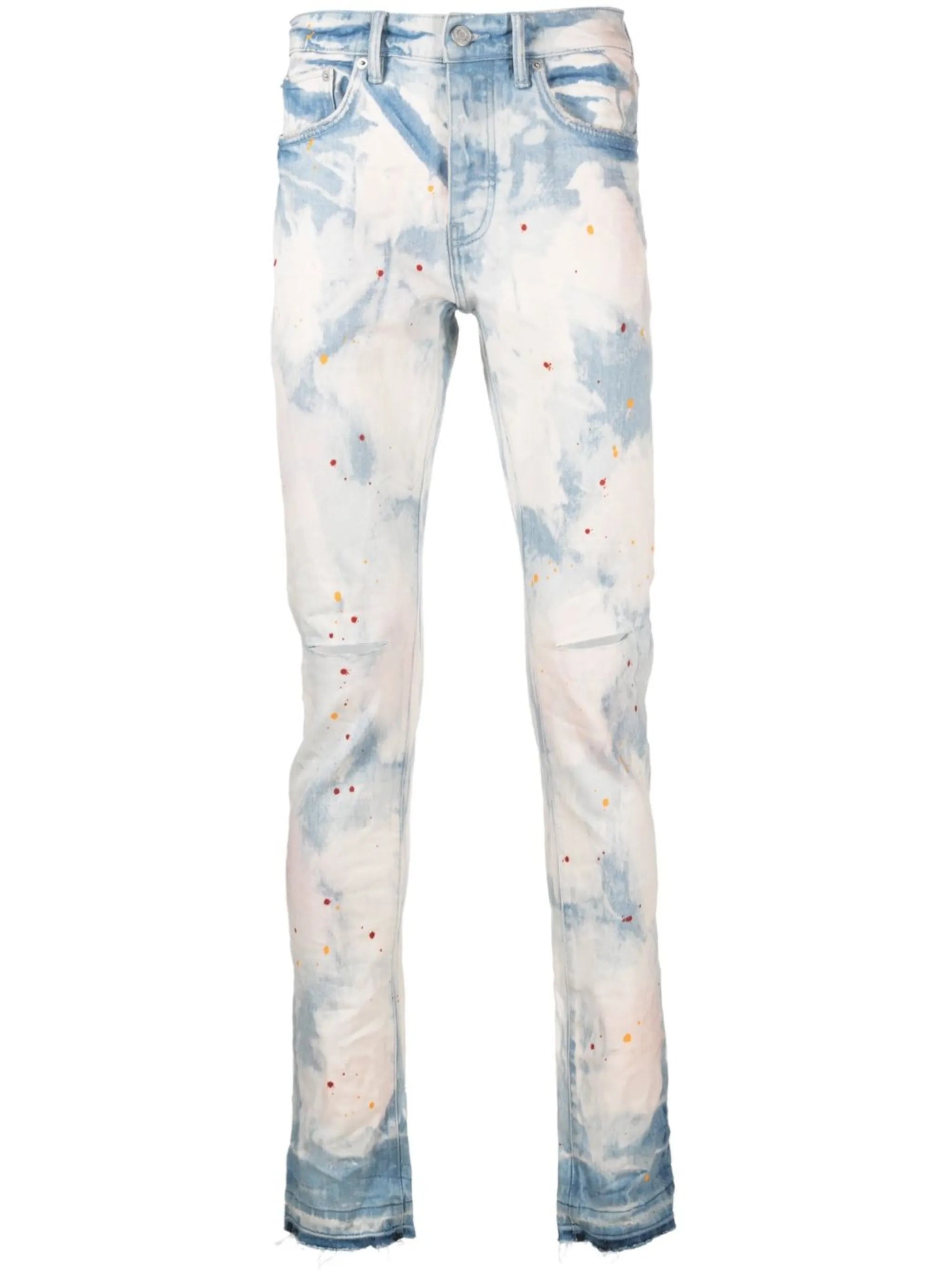 Light Faded Bleached Splatter jeans