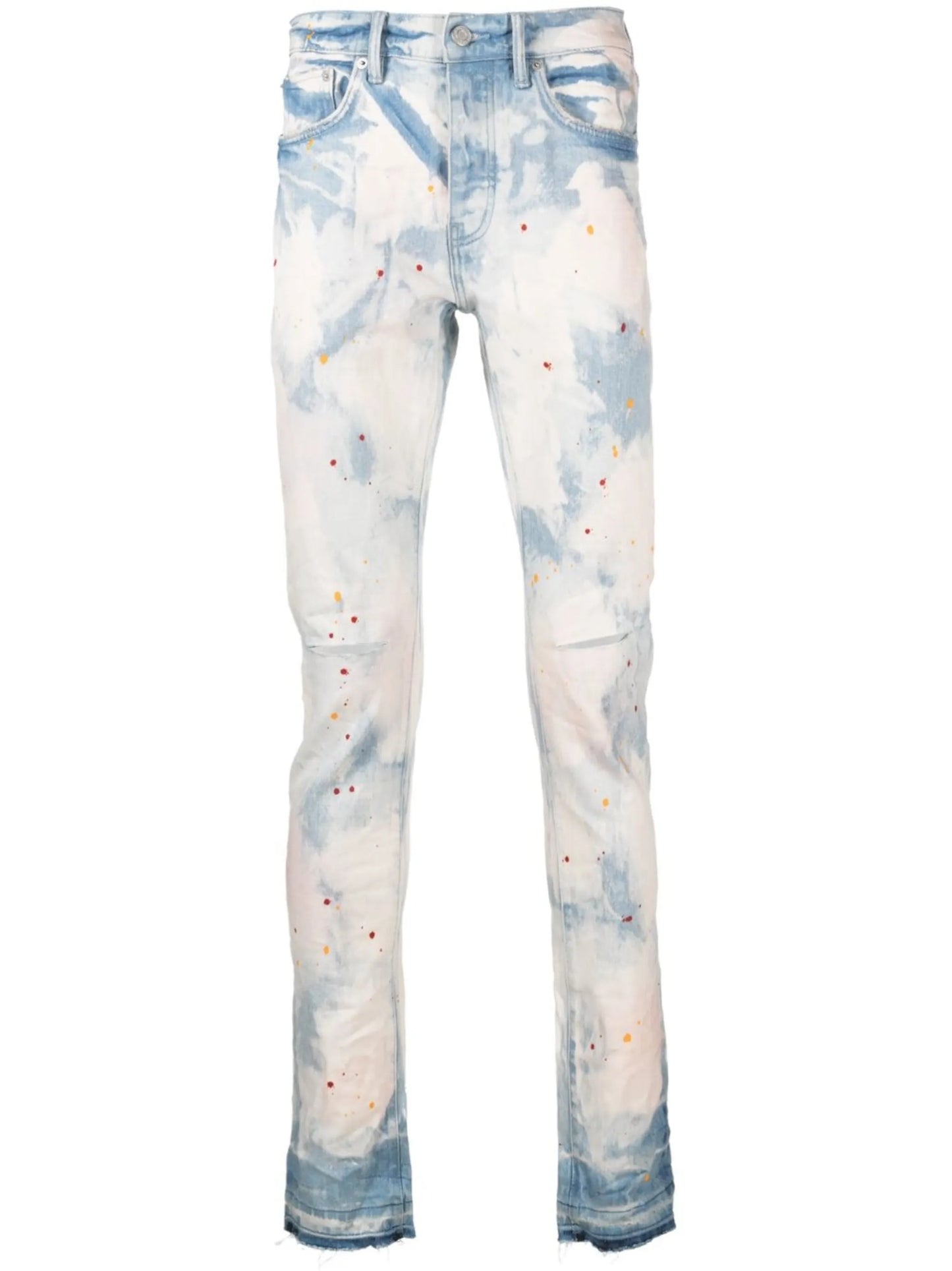 Light Faded Bleached Splatter jeans