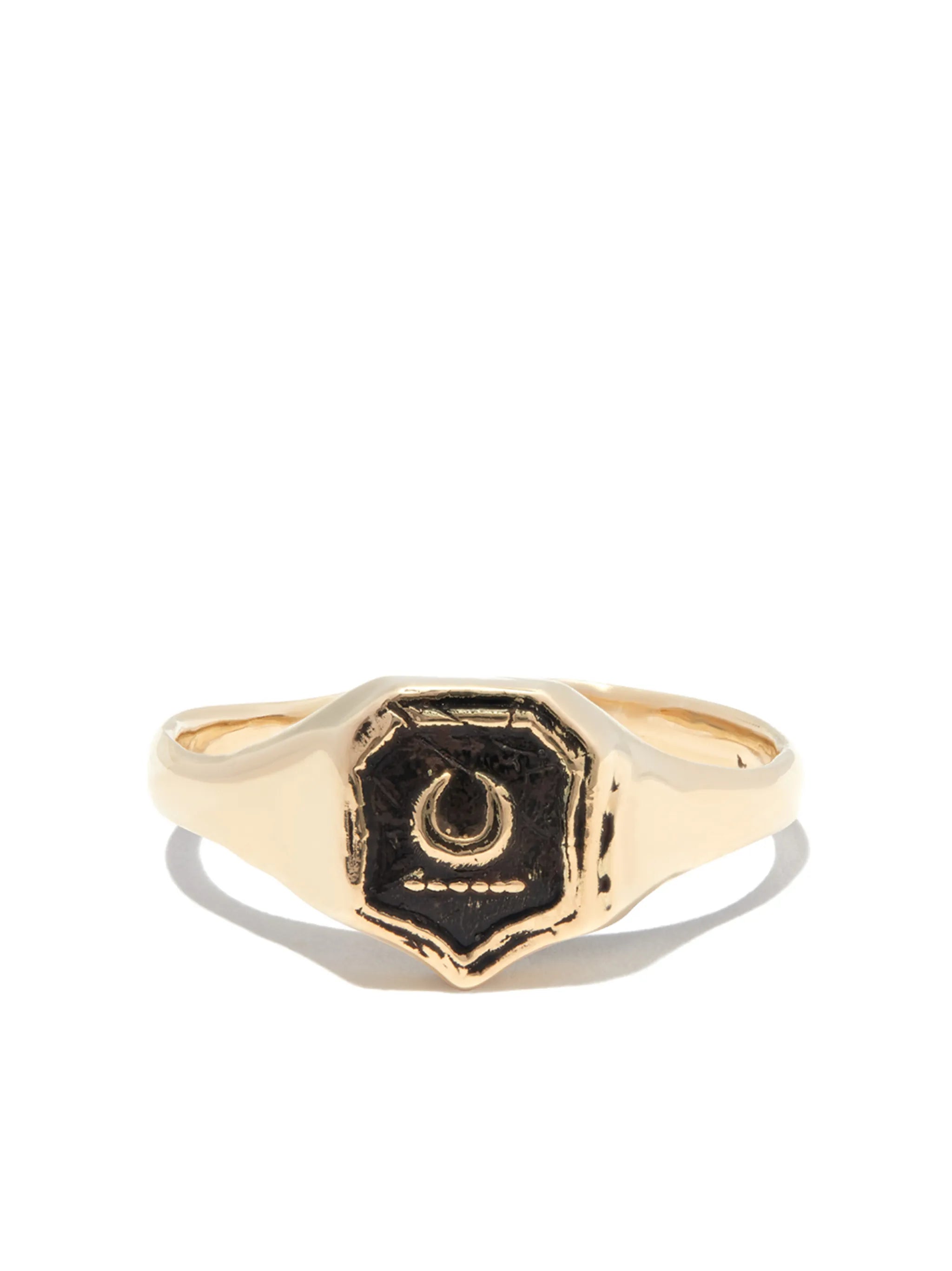 14kt yellow gold New Beginnings signet ring