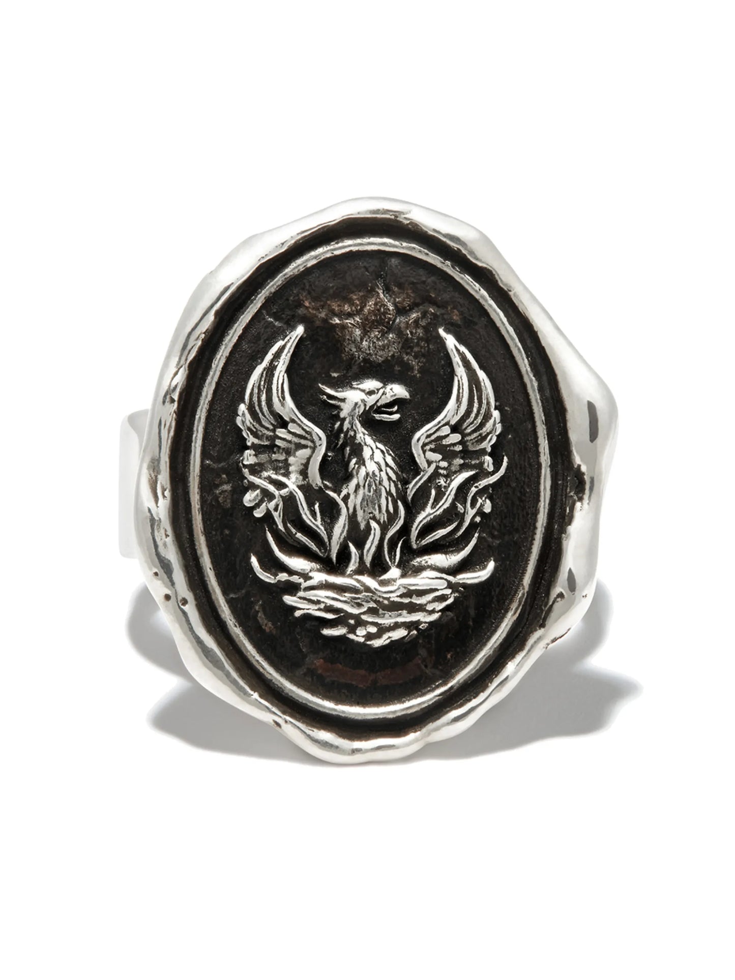 sterling silver Fire Within signet ring