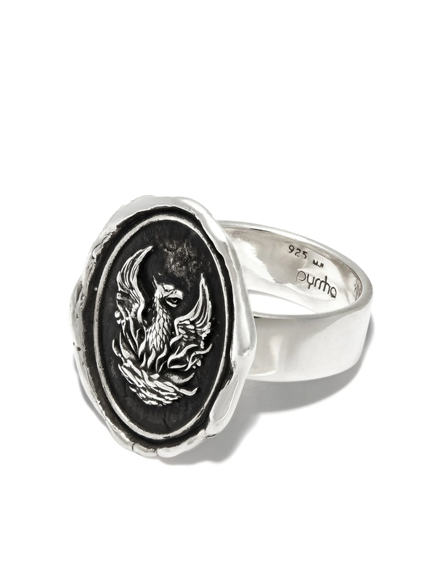 sterling silver Fire Within signet ring