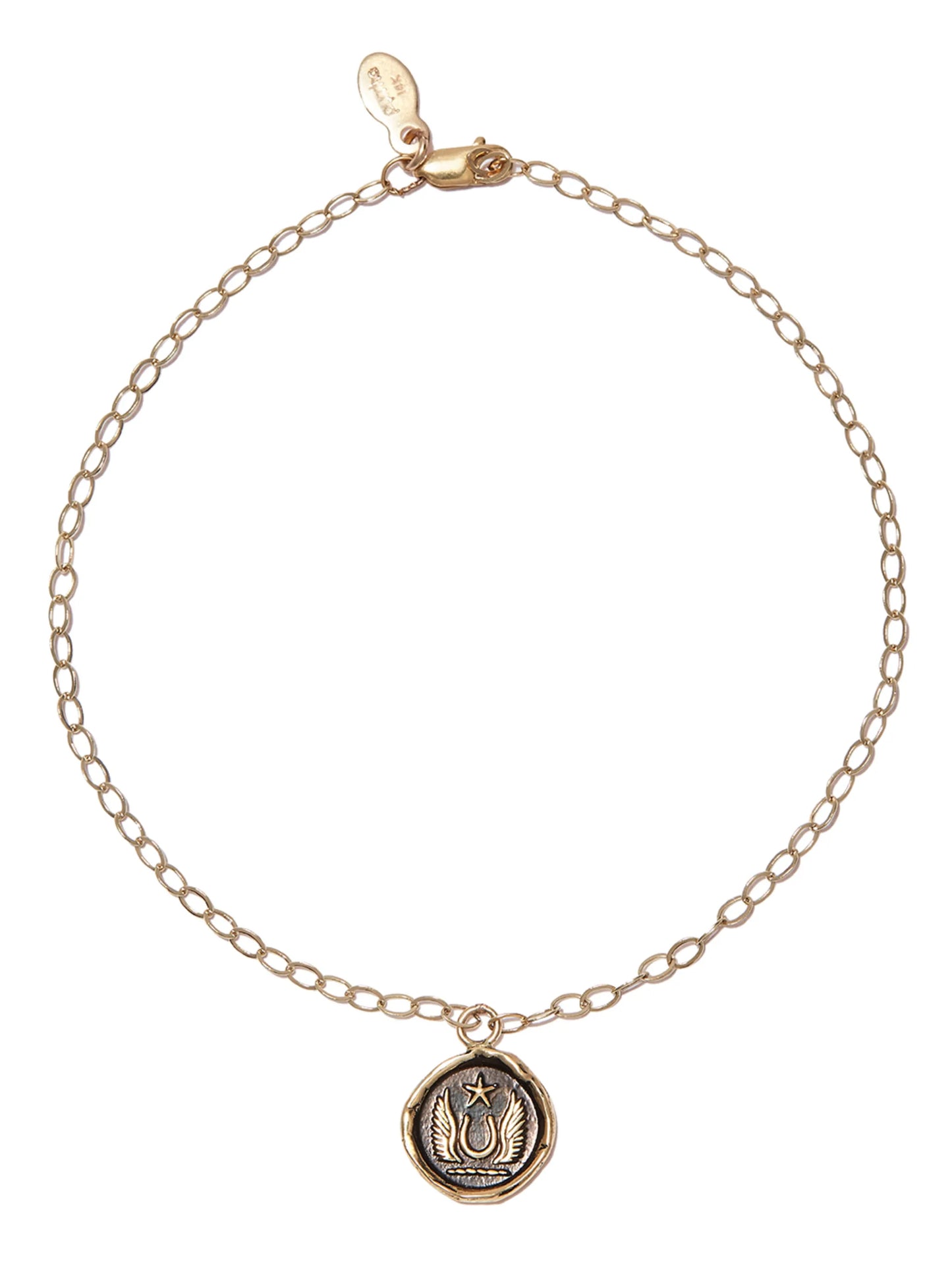 14kt yellow gold Luck & Protection charm bracelet