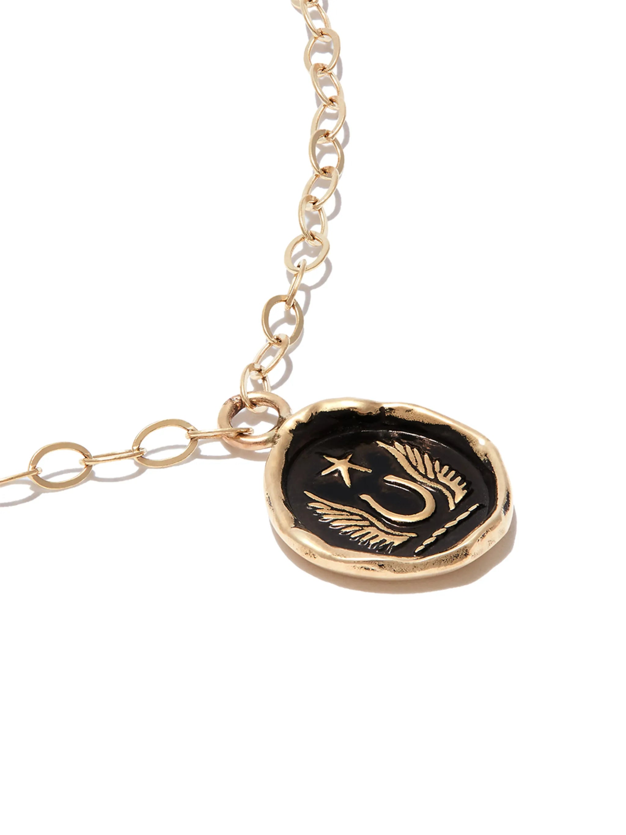 14kt yellow gold Luck & Protection charm bracelet