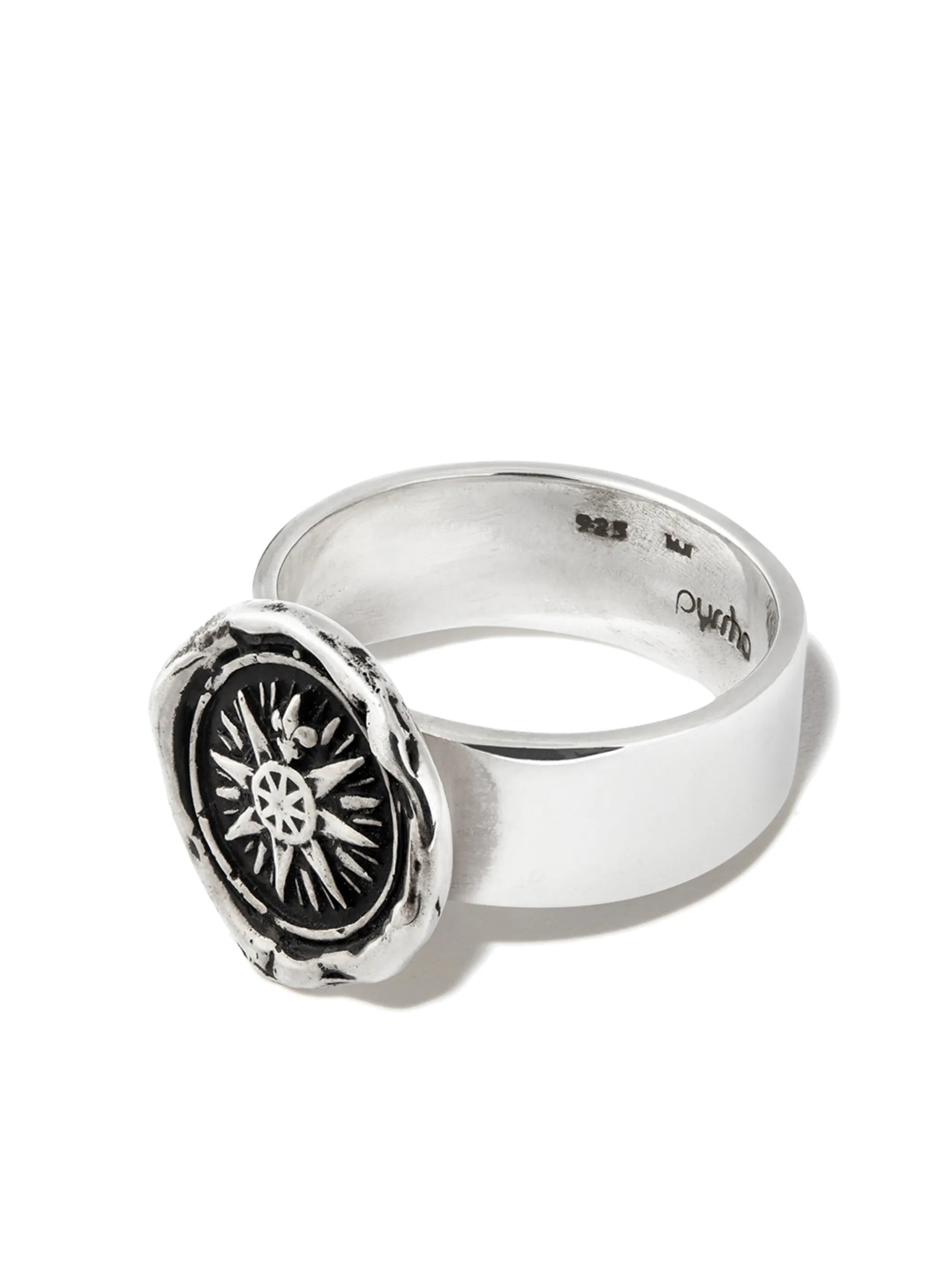 sterling silver Direction signet ring
