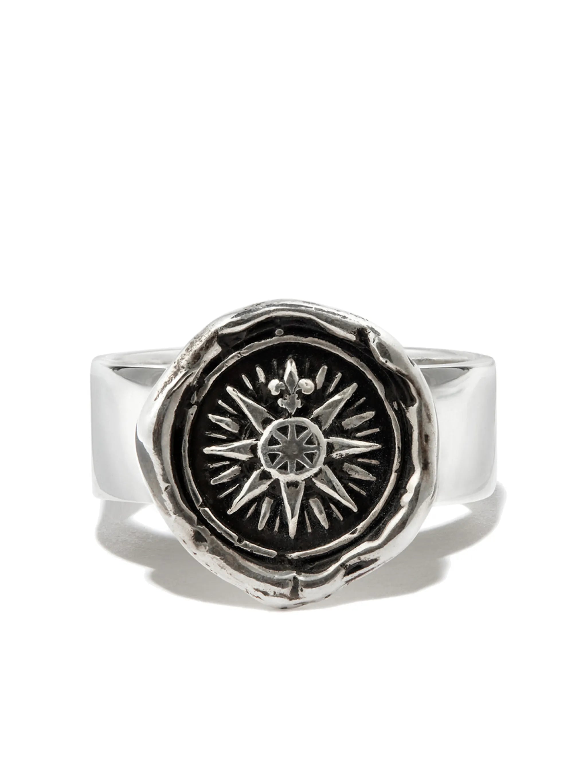 sterling silver Direction signet ring