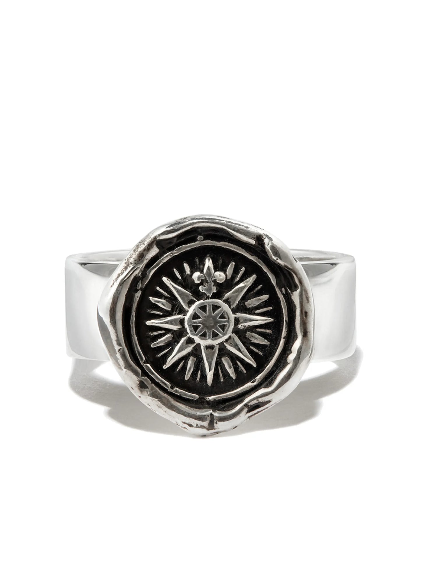 sterling silver Direction signet ring