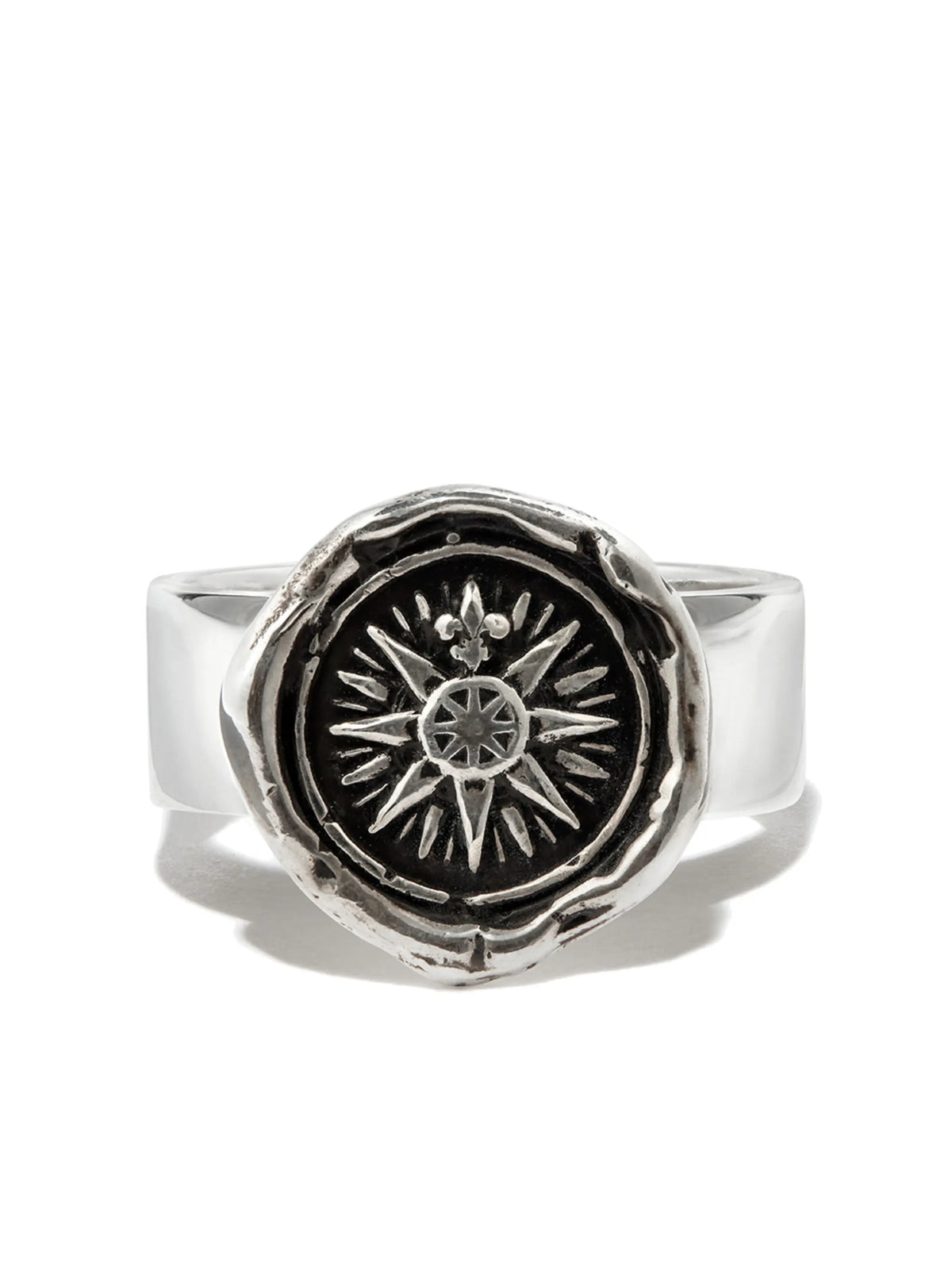 sterling silver Direction signet ring