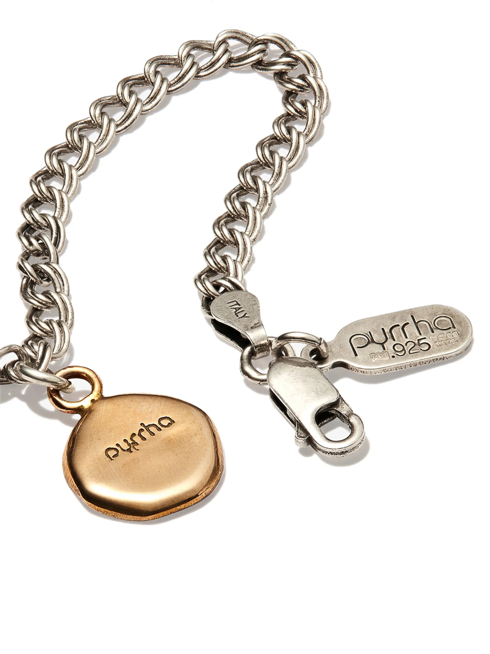 sterling silver Safe Travels charm bracelet