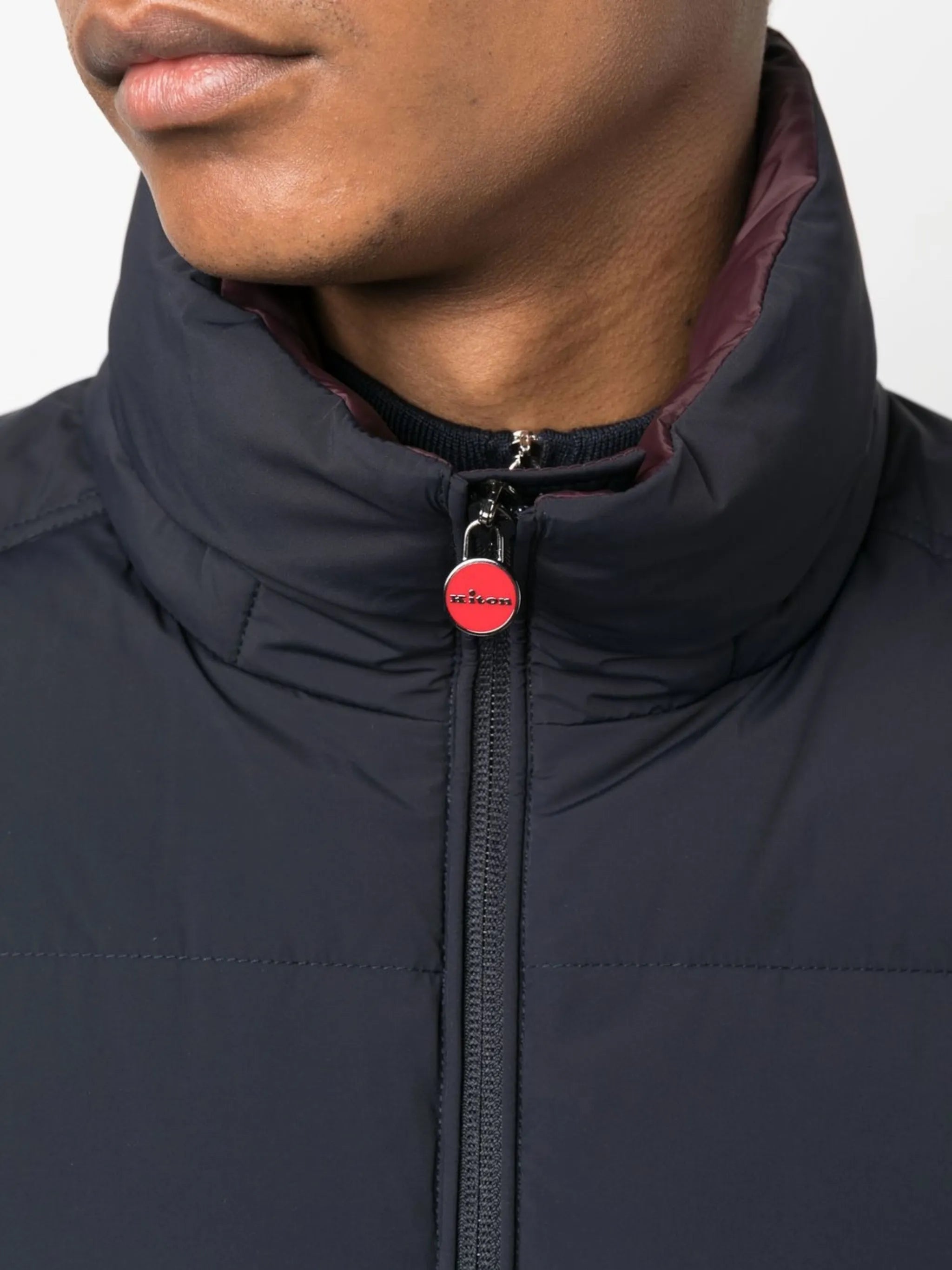 zipped-up padded jacket