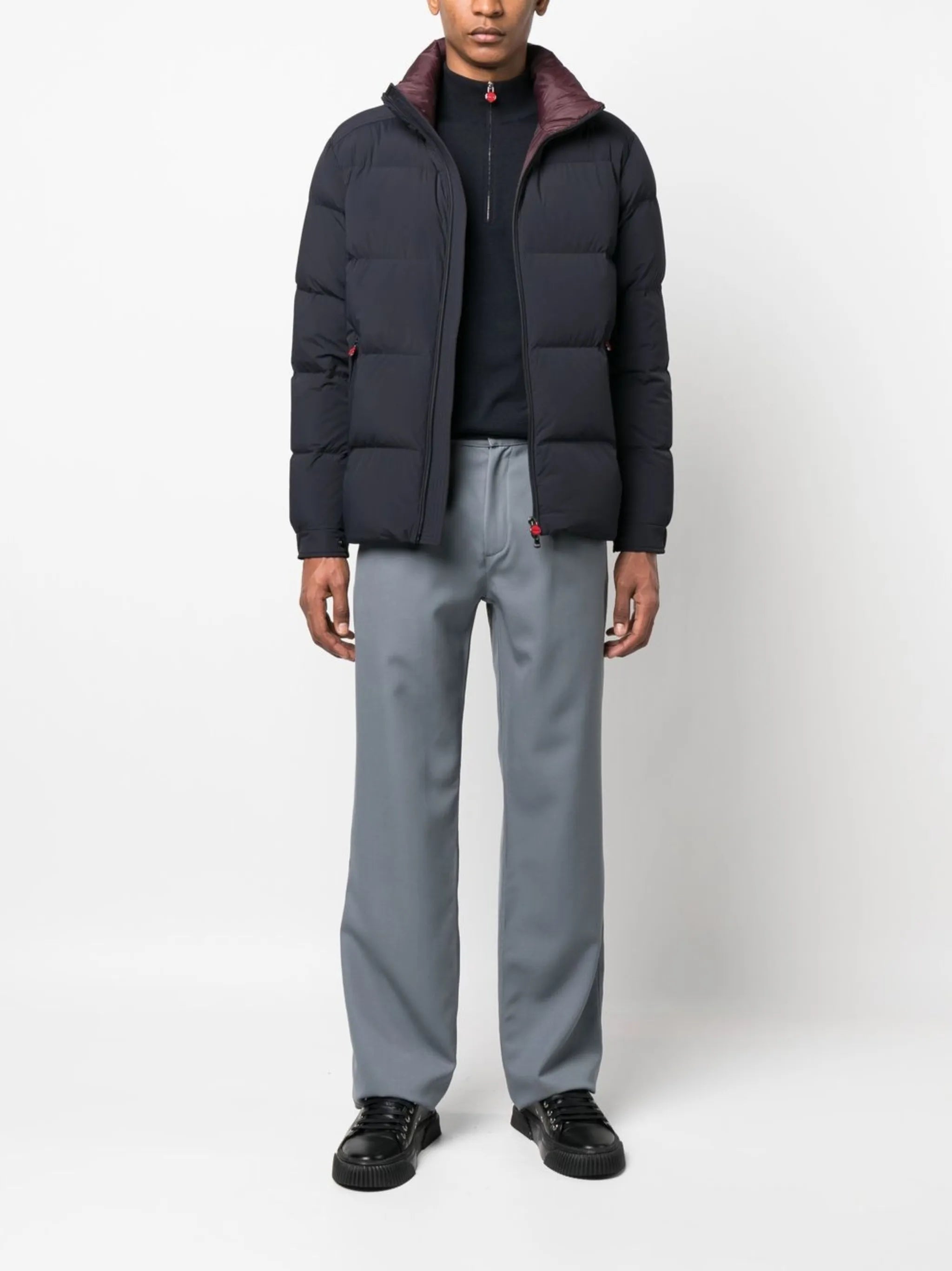 zipped-up padded jacket