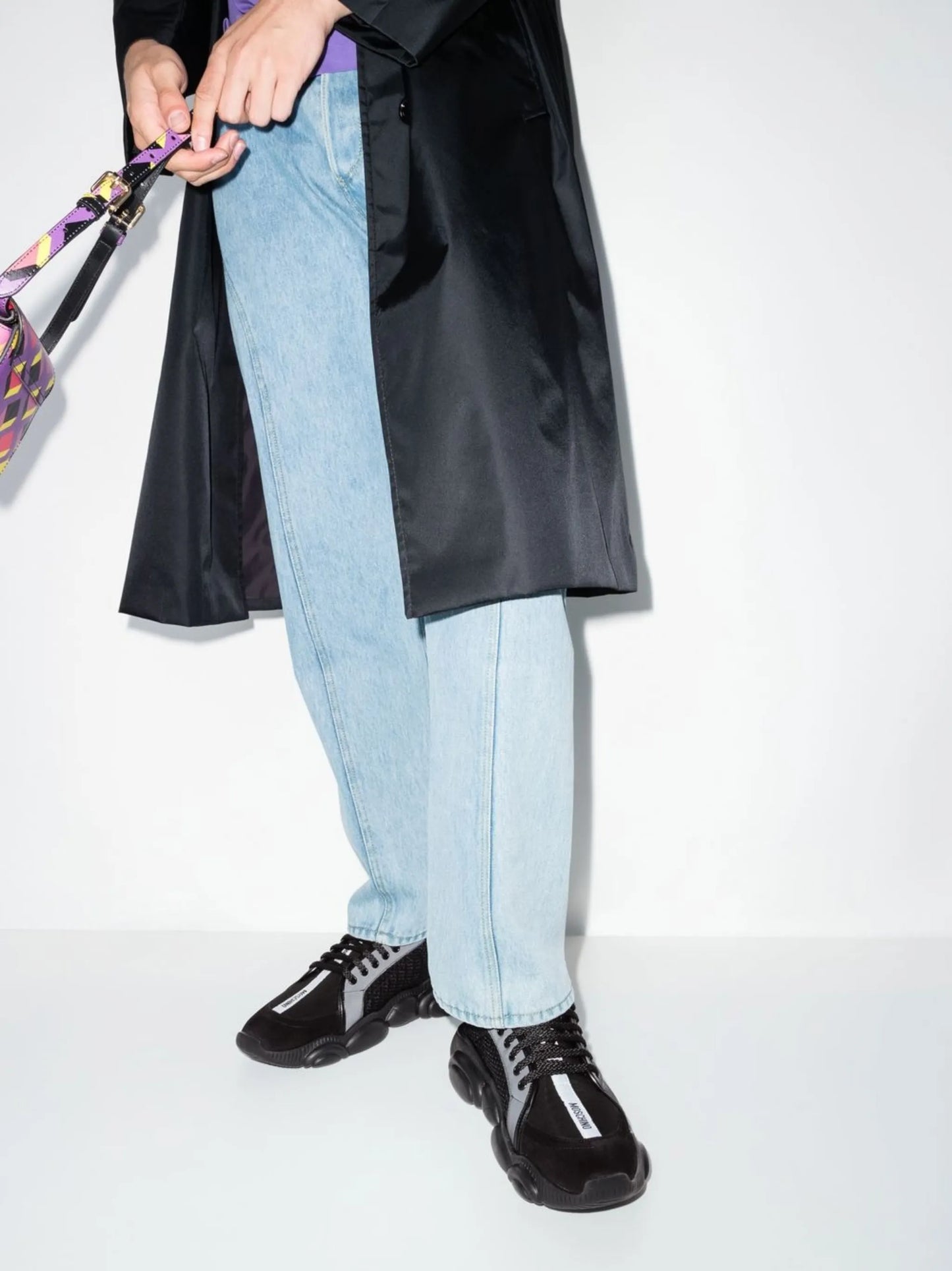 chunky-sole logo-strap sneakers