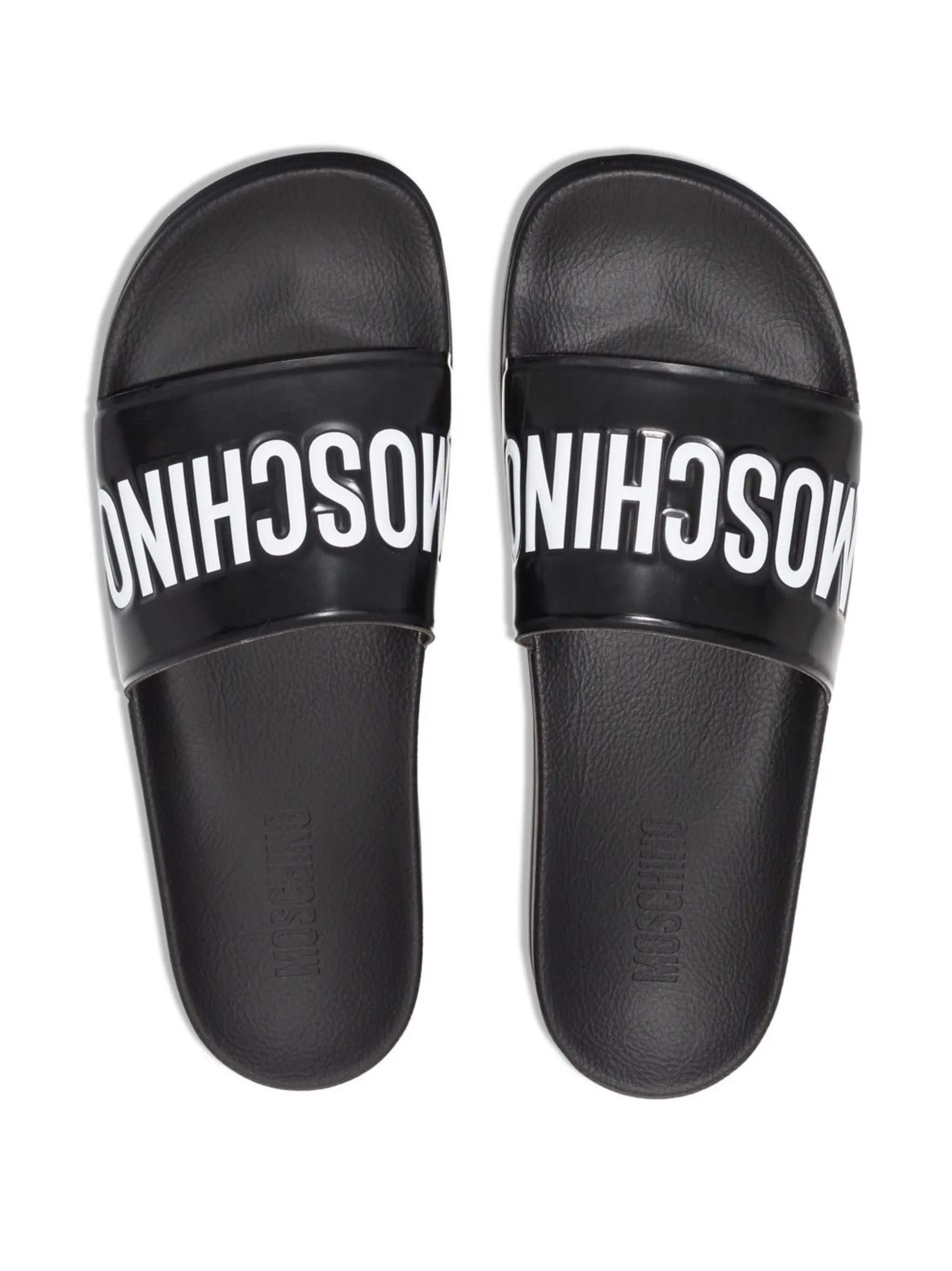 debossed-logo pool slides