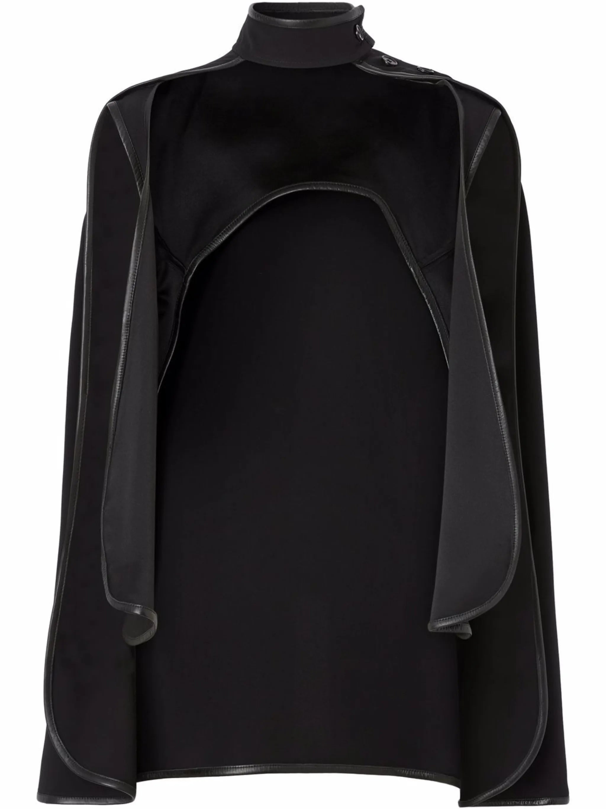 deconstructed tailored silk cape