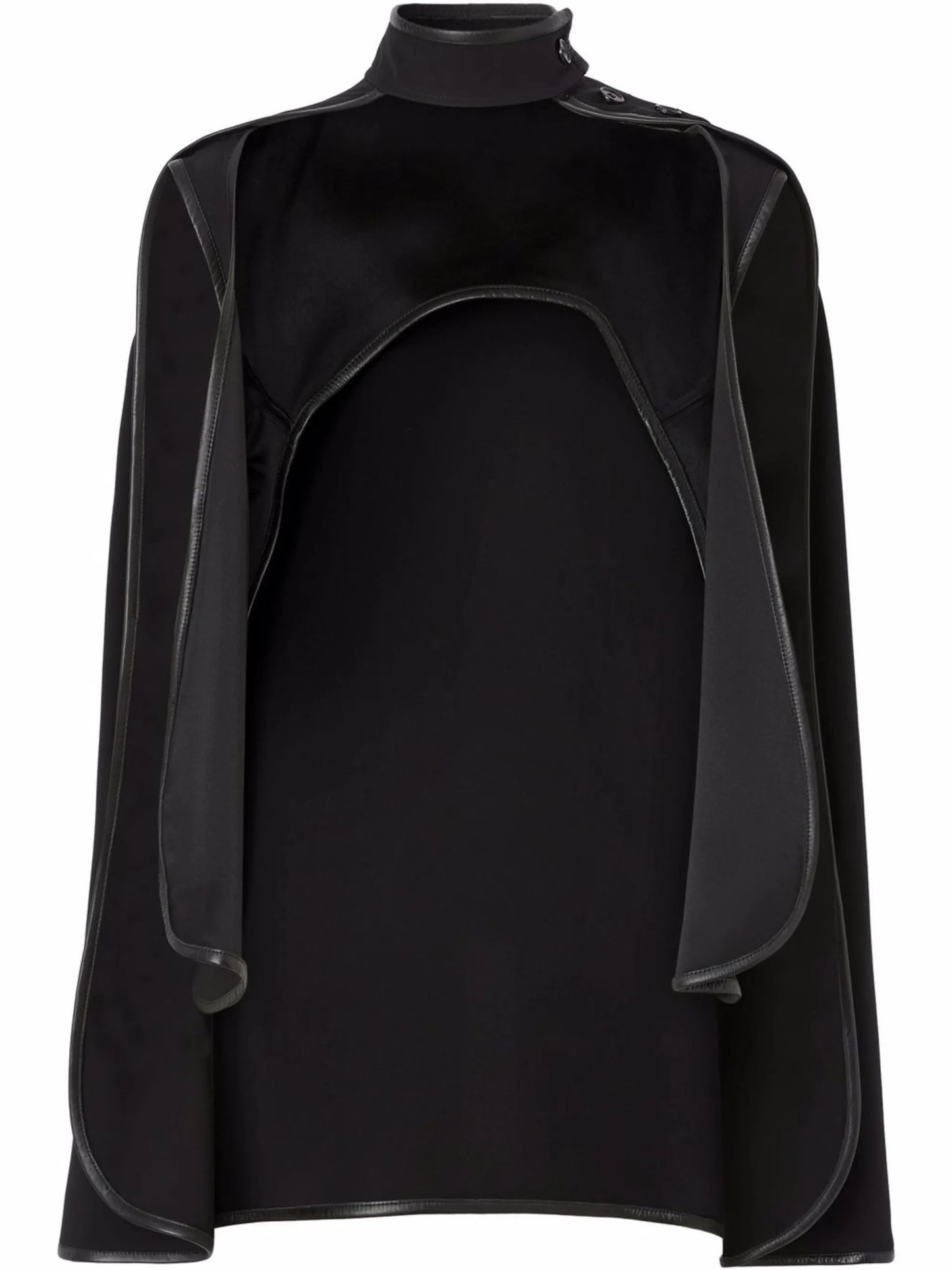 deconstructed tailored silk cape