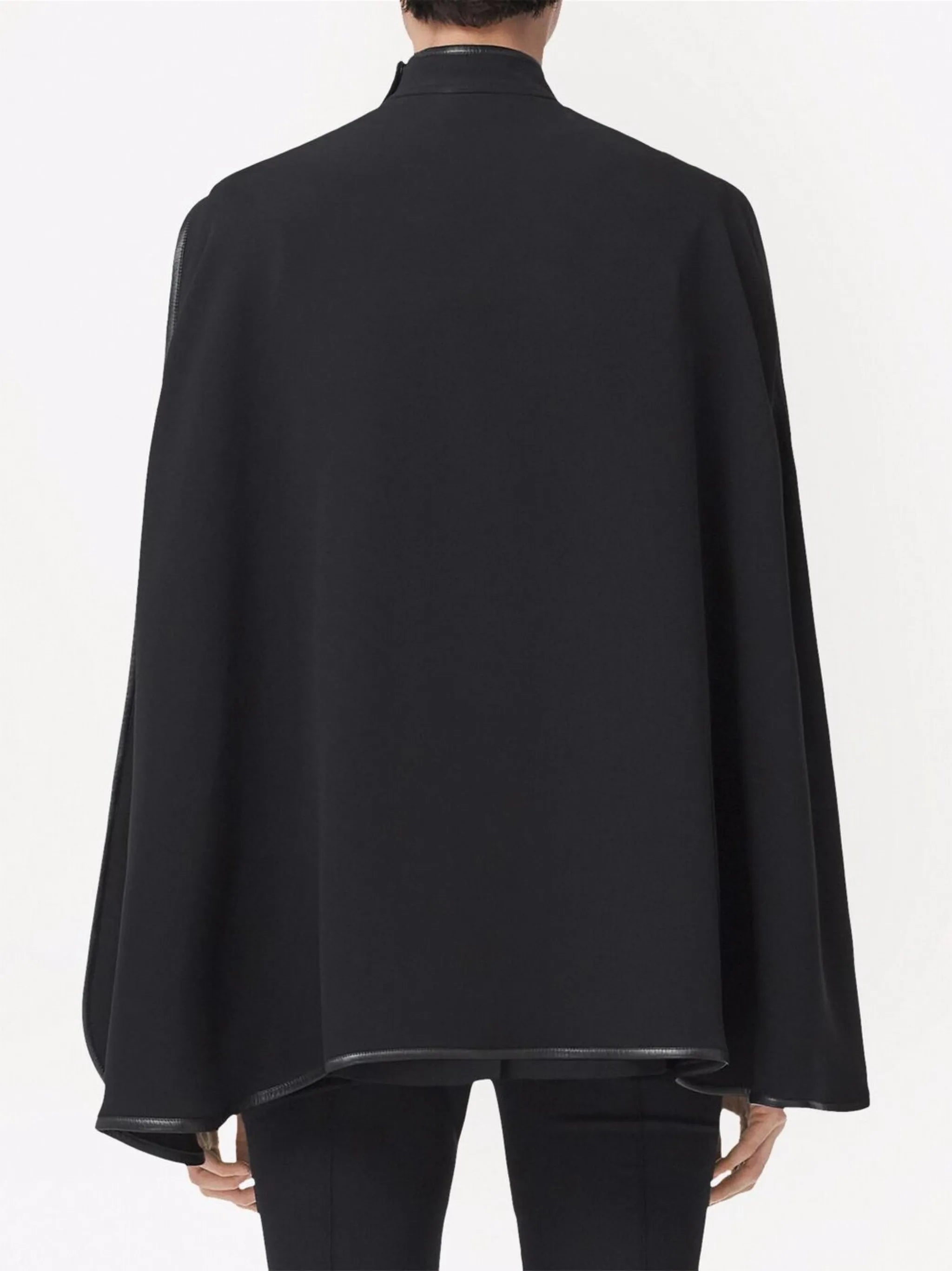 deconstructed tailored silk cape