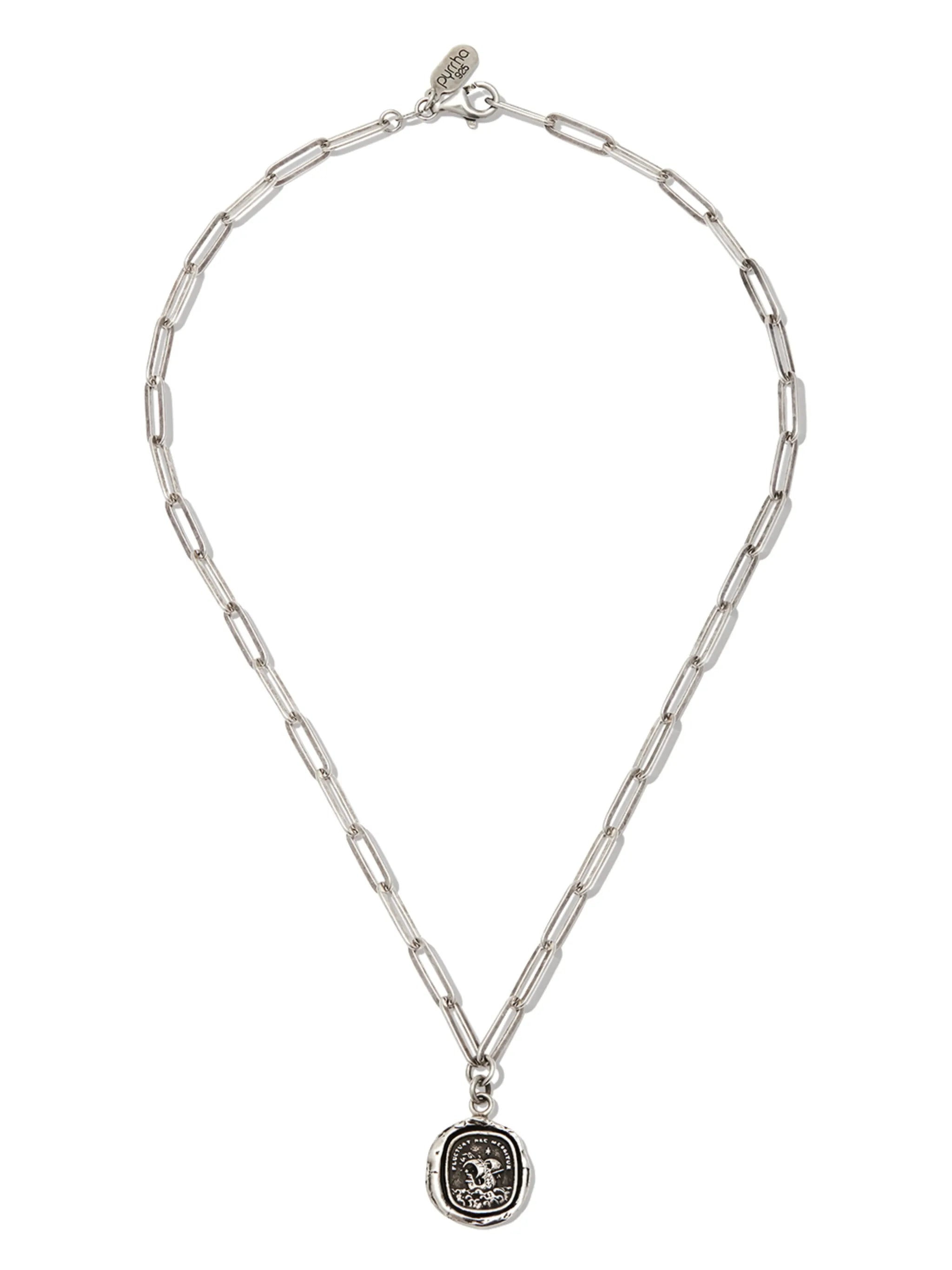 sterling silver Strength and Resilience charm necklace