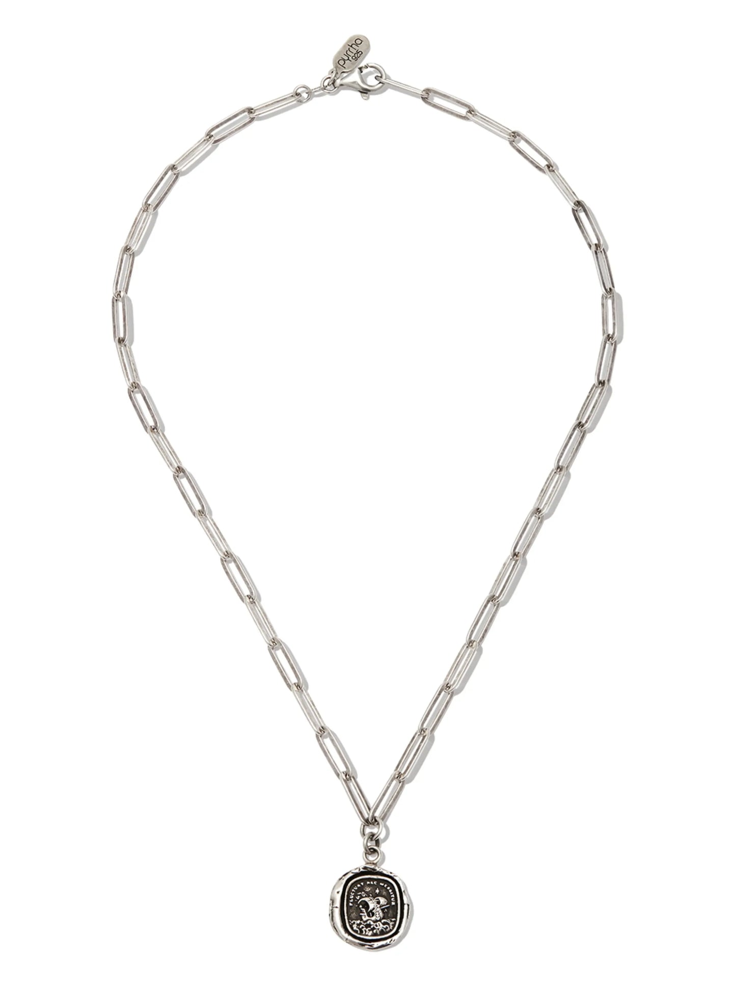 sterling silver Strength and Resilience charm necklace