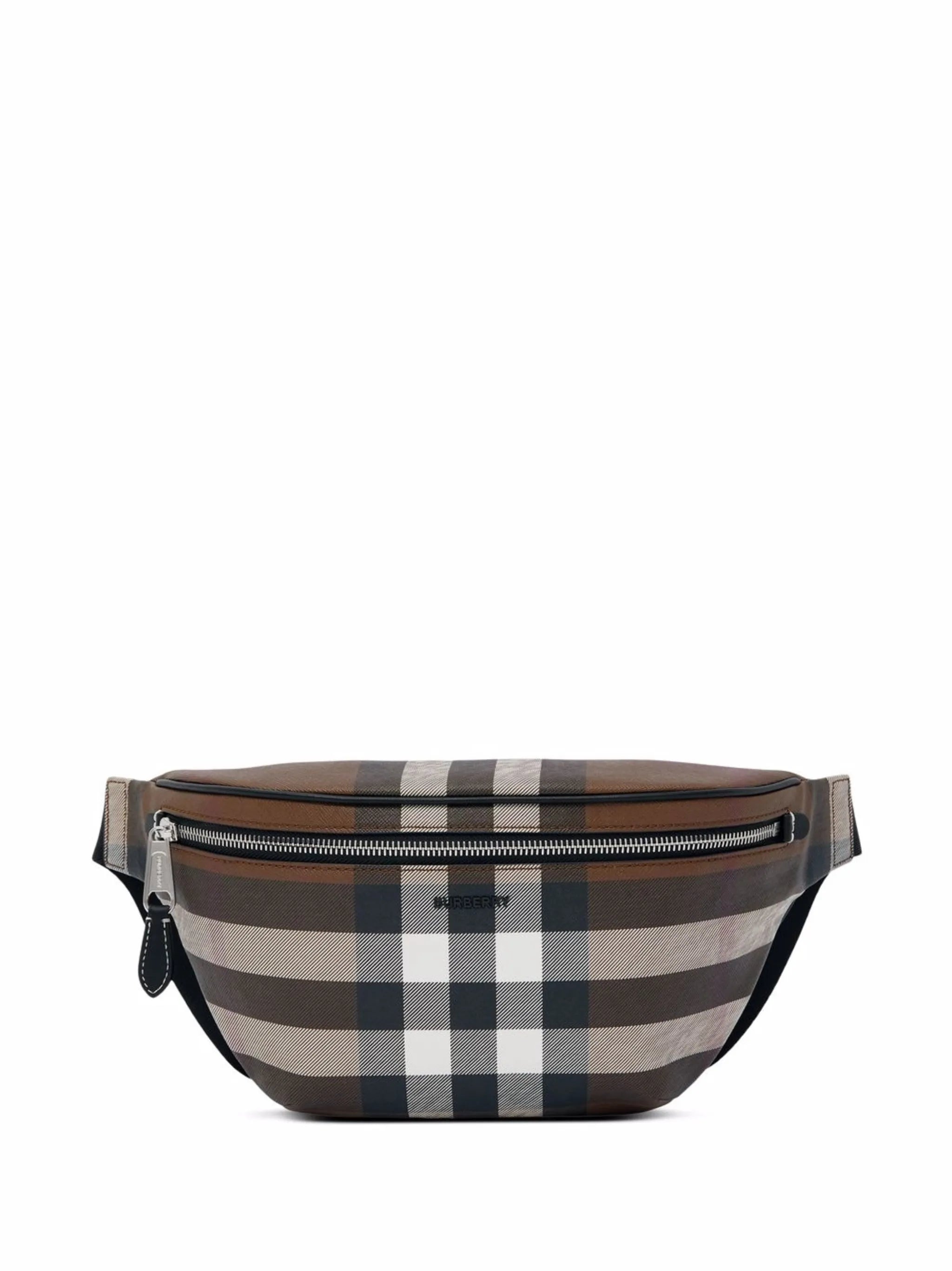 checked belt bag